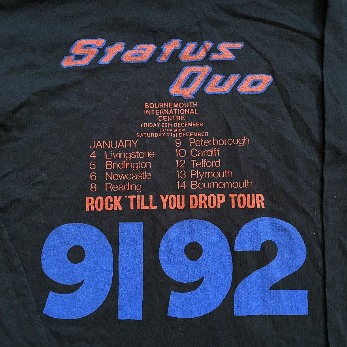 Band Tees VINTAGE STATUS QUO STILL ROCKIN TOUR 91-92 LONG SLEEVE Size US XL / EU 56 / 4 - 4 Thumbnail