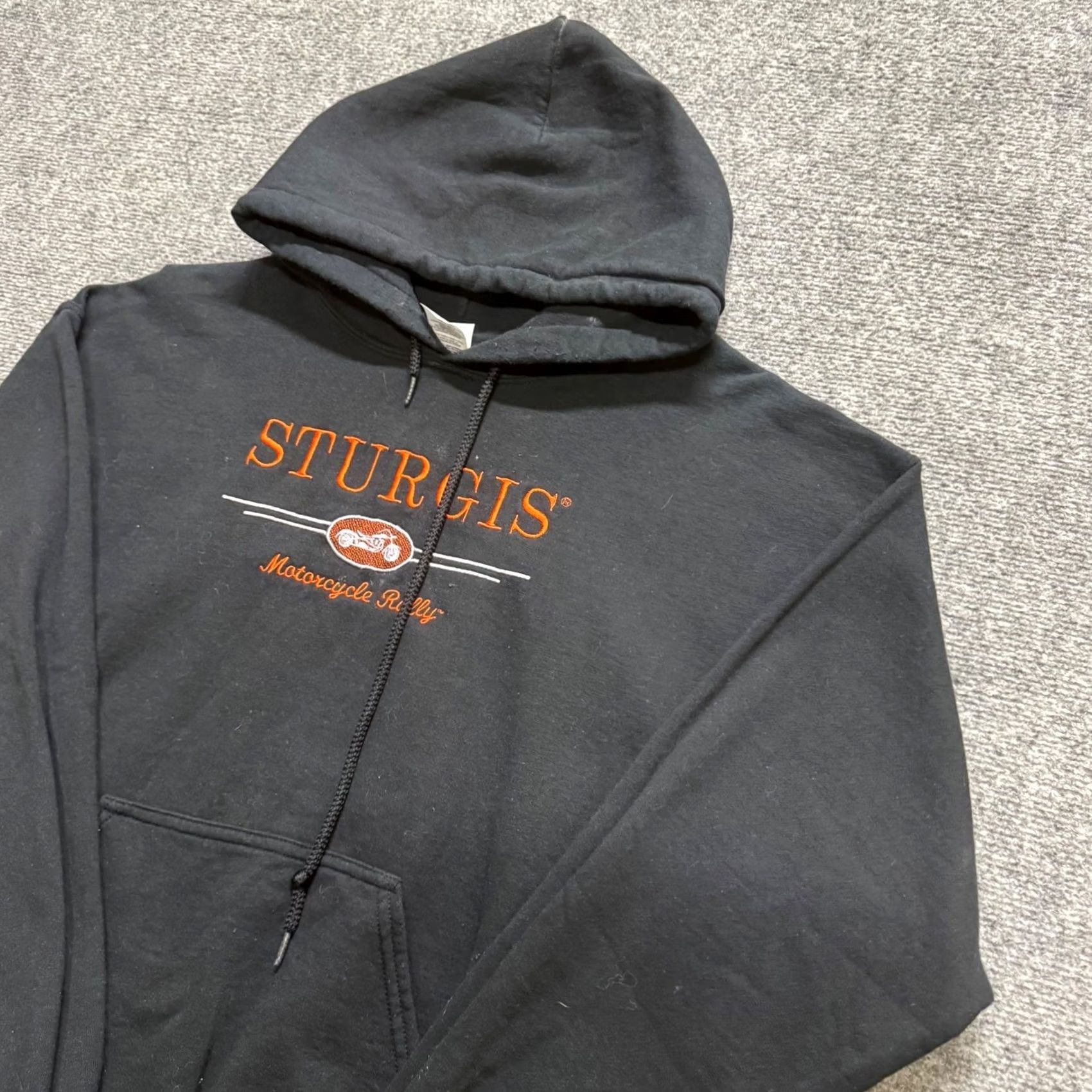Vintage VTG Sturgis Motorcycle Rally Hoodie Pullover Sweatshirt M Black Mens Grunge Biker Fade Size US M / EU 48-50 / 2 - 2 Thumbnail