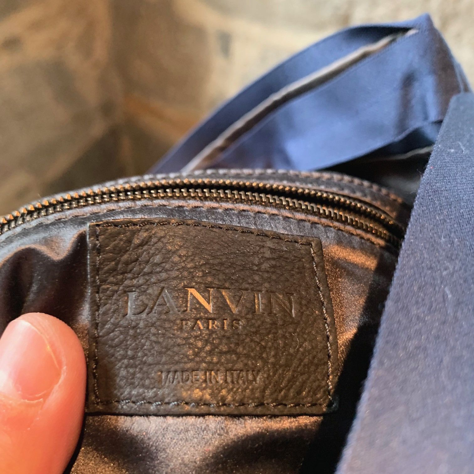 Lanvin Lanvin Navy Ribbon Flap Clutch Size ONE SIZE - 8 Thumbnail