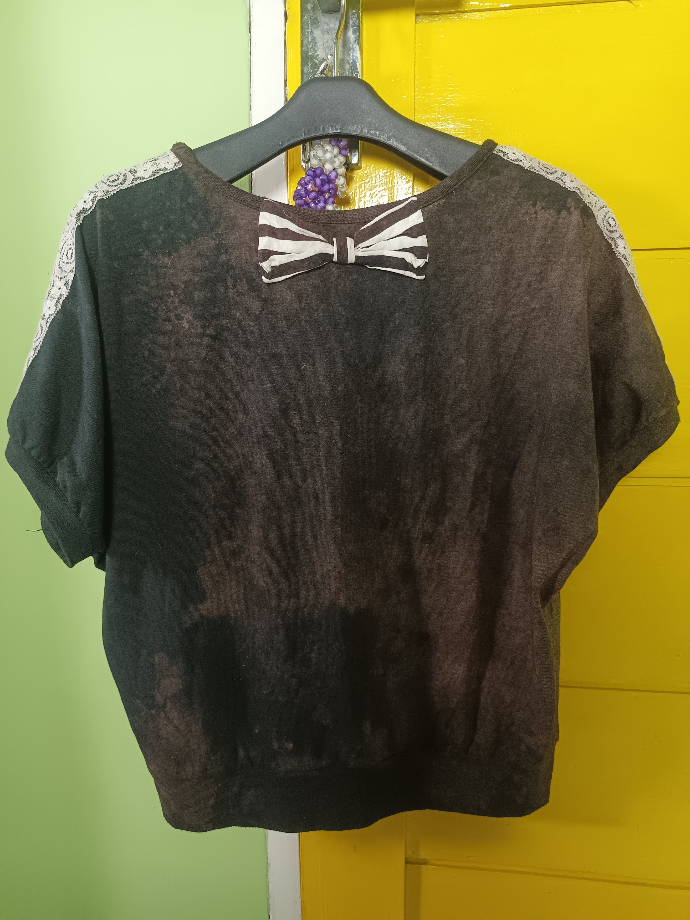 If Six Was Nine × Japanese Brand × Vintage ❤️LOVE LOLLY ❤️Tie Die Batwing Short T-Shirt Size L / US 10 / IT 46 - 13 Thumbnail