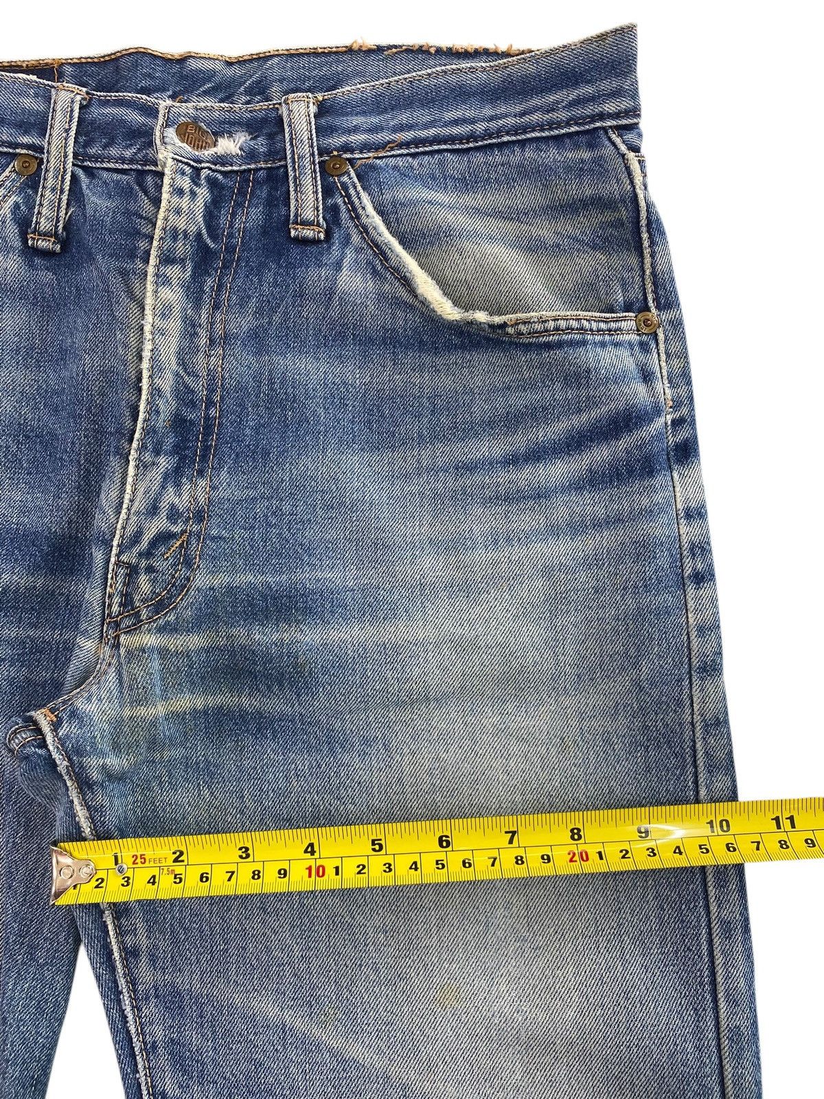 Big John Big John Faded Blue Style Wide Leg Jeans Raw Hem Size US 30 / EU 46 - 7 Thumbnail