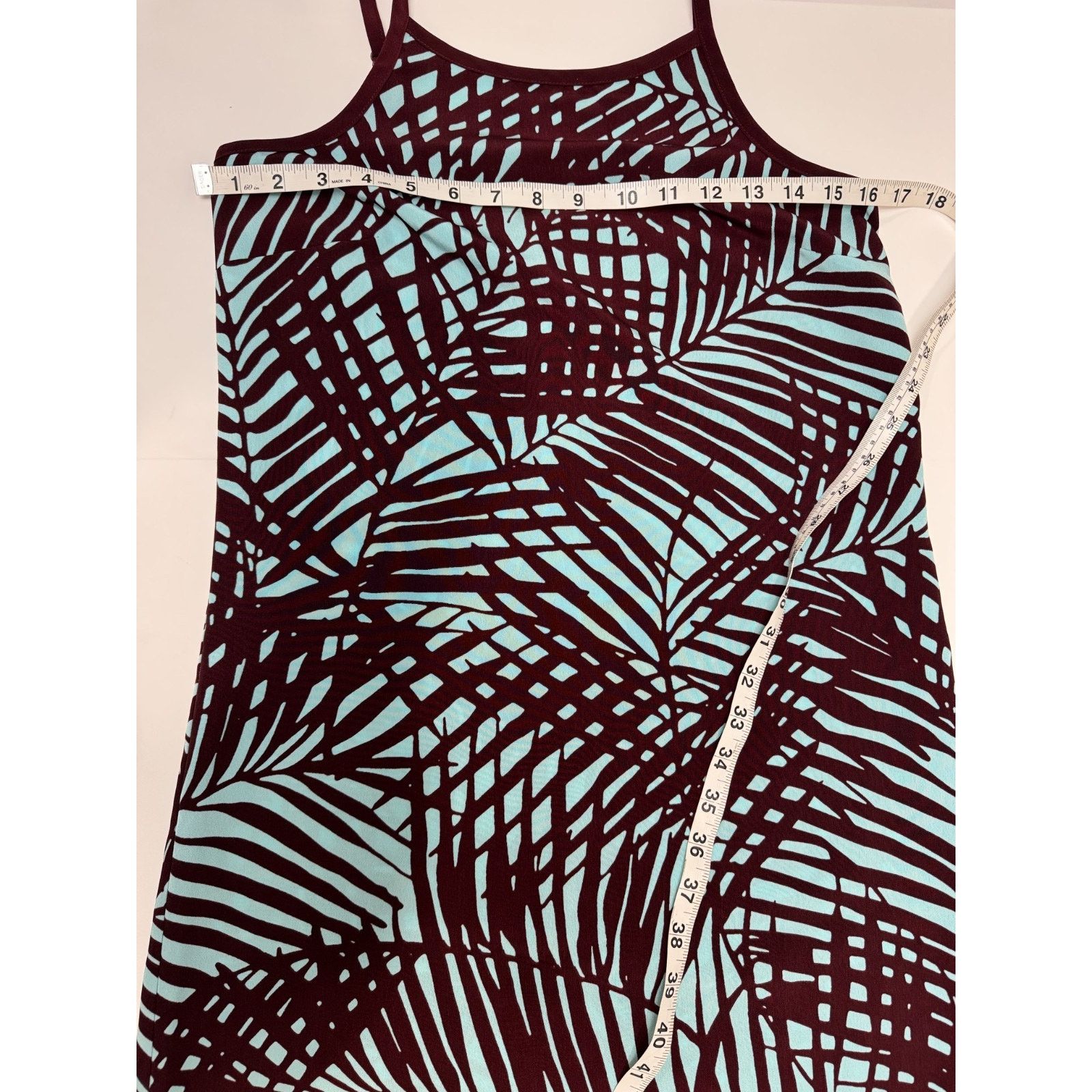 Other Limited Tropical Resort Wear Maxi Dress Brown Blue Palm XS Size XS / US 0-2 / IT 36-38 - 5 Thumbnail