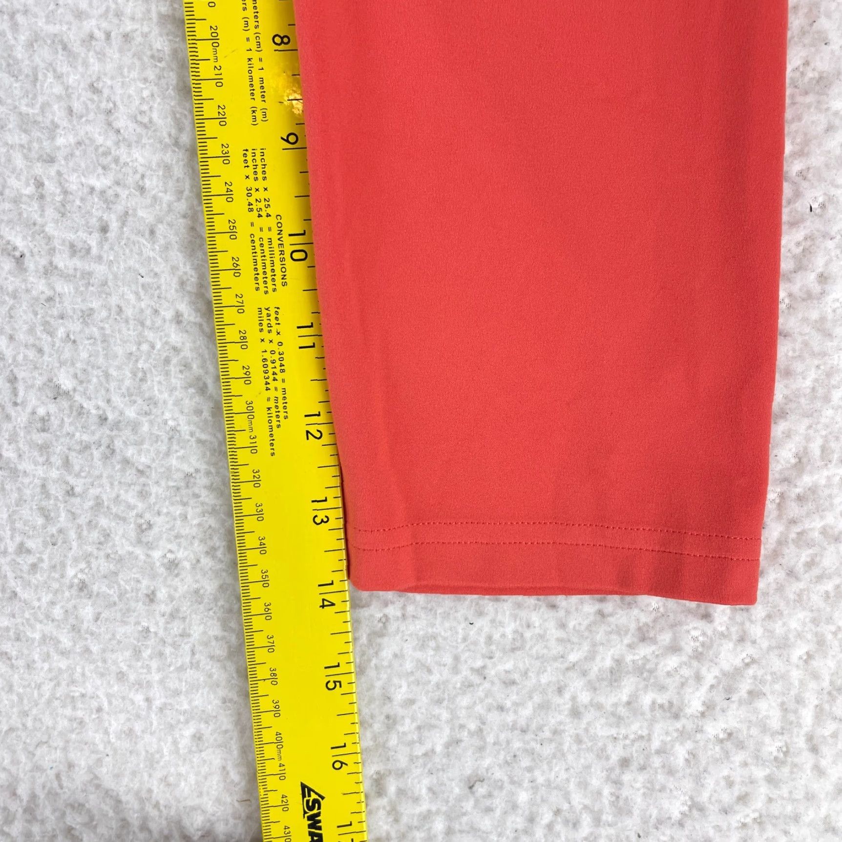 Gymshark Gymshark Leggings Womens Medium Orange Mid-Rise Calf Length Pull On Athletic Style Cropped Inseam 14" Casual Fit Mens Womens Girls Size 32" / US 10 / IT 46 - 6 Thumbnail