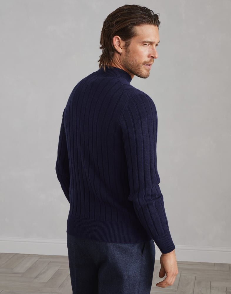 Brunello Cucinelli o1w1db10825 Turtleneck Jumper in Blue Size US L / EU 52-54 / 3 - 5 Thumbnail