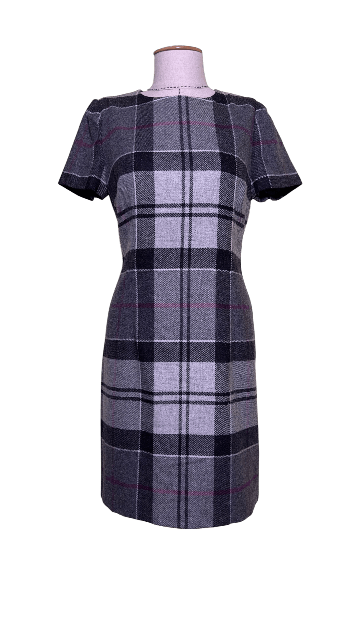 Barbour Tartan Grey Wool Dress Size M / US 6-8 / IT 42-44 - 1 Thumbnail