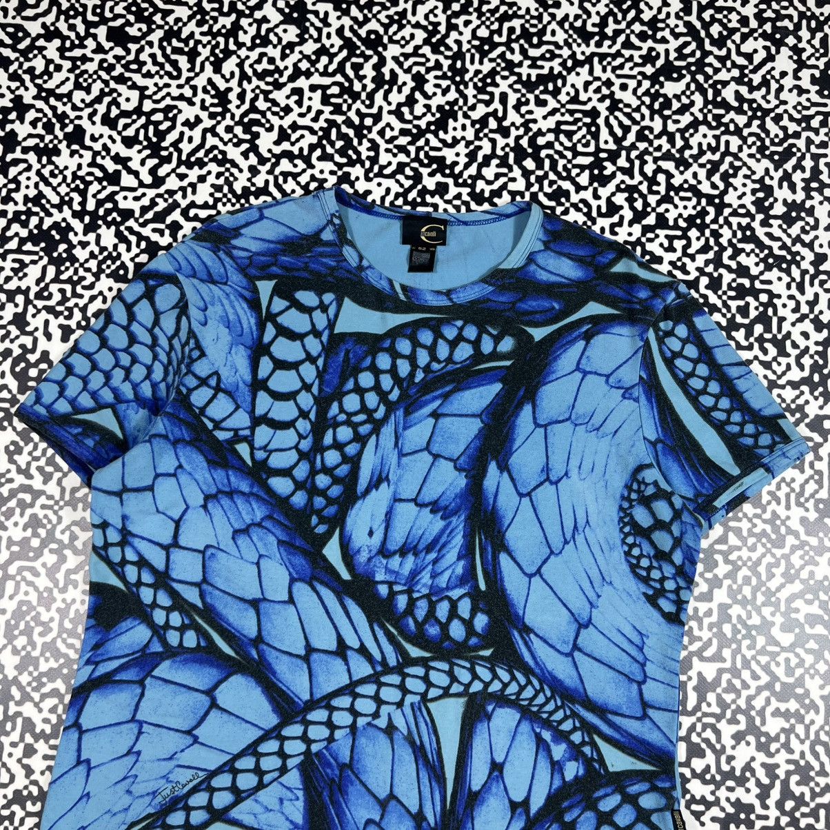 Just Cavalli Vintage Y2K Just Cavalli Abstract Floral Print Luxury Tshirt Size L / US 10 / IT 46 - 5 Thumbnail