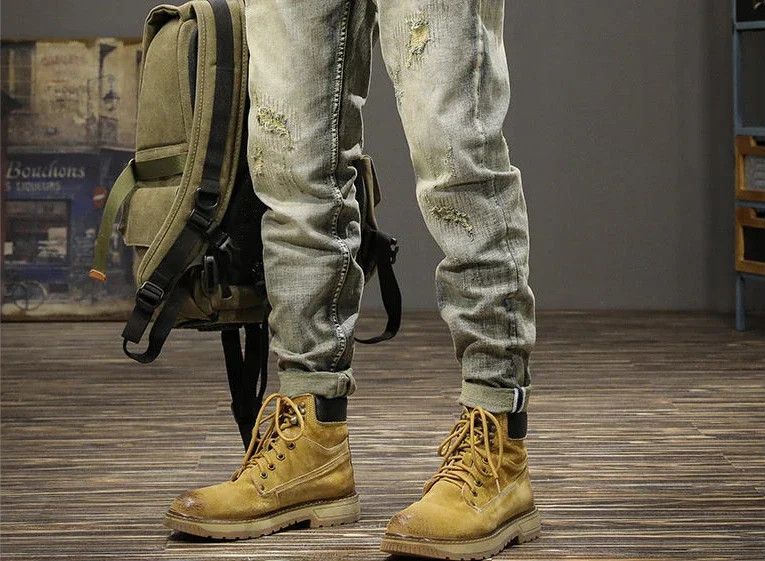 Japanese Brand × Jean Skinny Vintage Rip Torn Korean Fashion Jeans Size US 36 / EU 52 - 7 Thumbnail