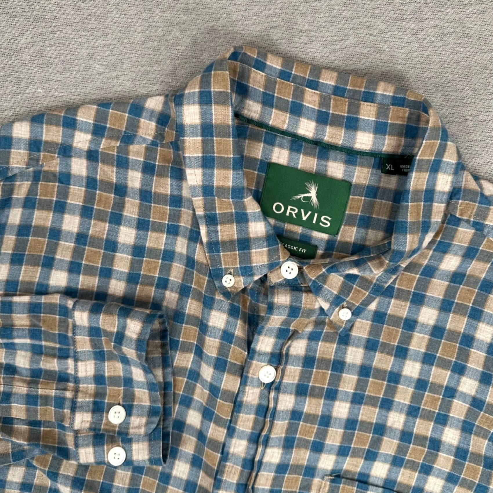 Orvis Orvis Classic Gingham Button Down Shirt Mens XL Long Sleeve Size US XL / EU 56 / 4 - 2 Thumbnail