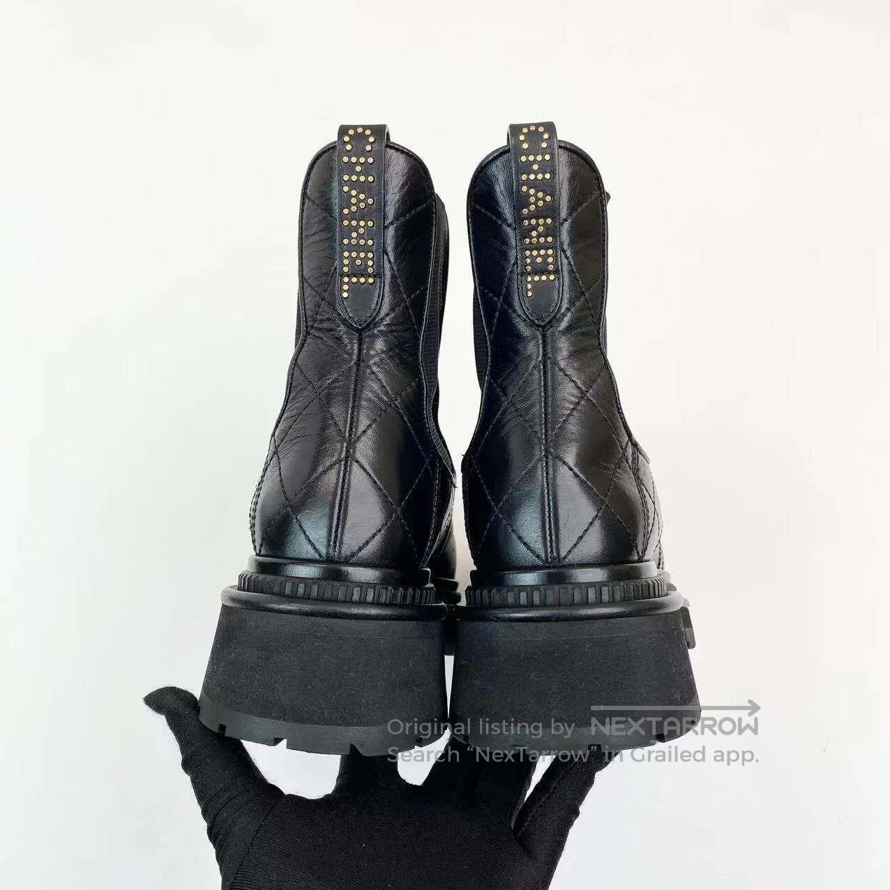 Chanel Chanel 23A black patchwork diamond plaid booties| Size US 6 / IT 36 - 5 Thumbnail