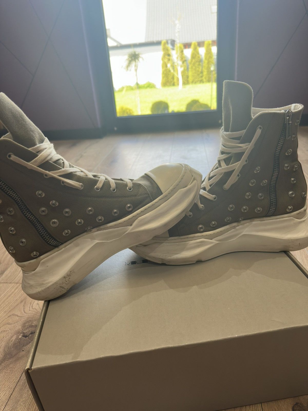 Rick Owens Drkshdw Rick Owens DRKSHDW Abstract Ramones Size US 12 / EU 45 - 6 Thumbnail