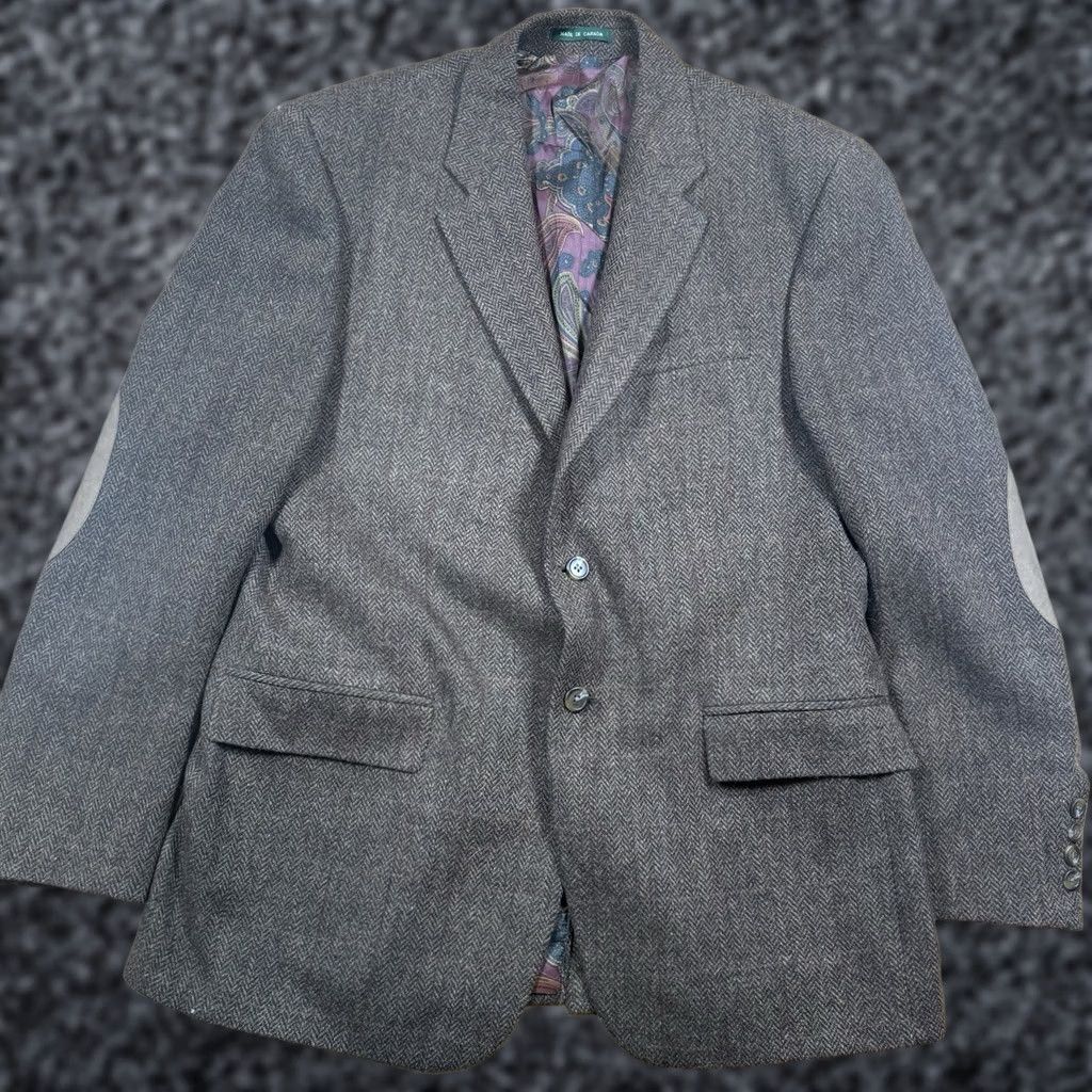 Ralph Lauren Lauren Ralph Lauren Blazer Mens Wool 41R Houndstooth Paisley Lining Brown 42 Regular Overcoat Womens Men’s? Size 42R - 1 Thumbnail