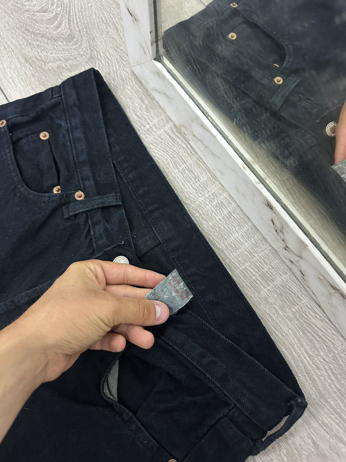 Levi's Levis 501 90s Baggy Wide Black Jeans Size US 32 / EU 48 - 8 Thumbnail