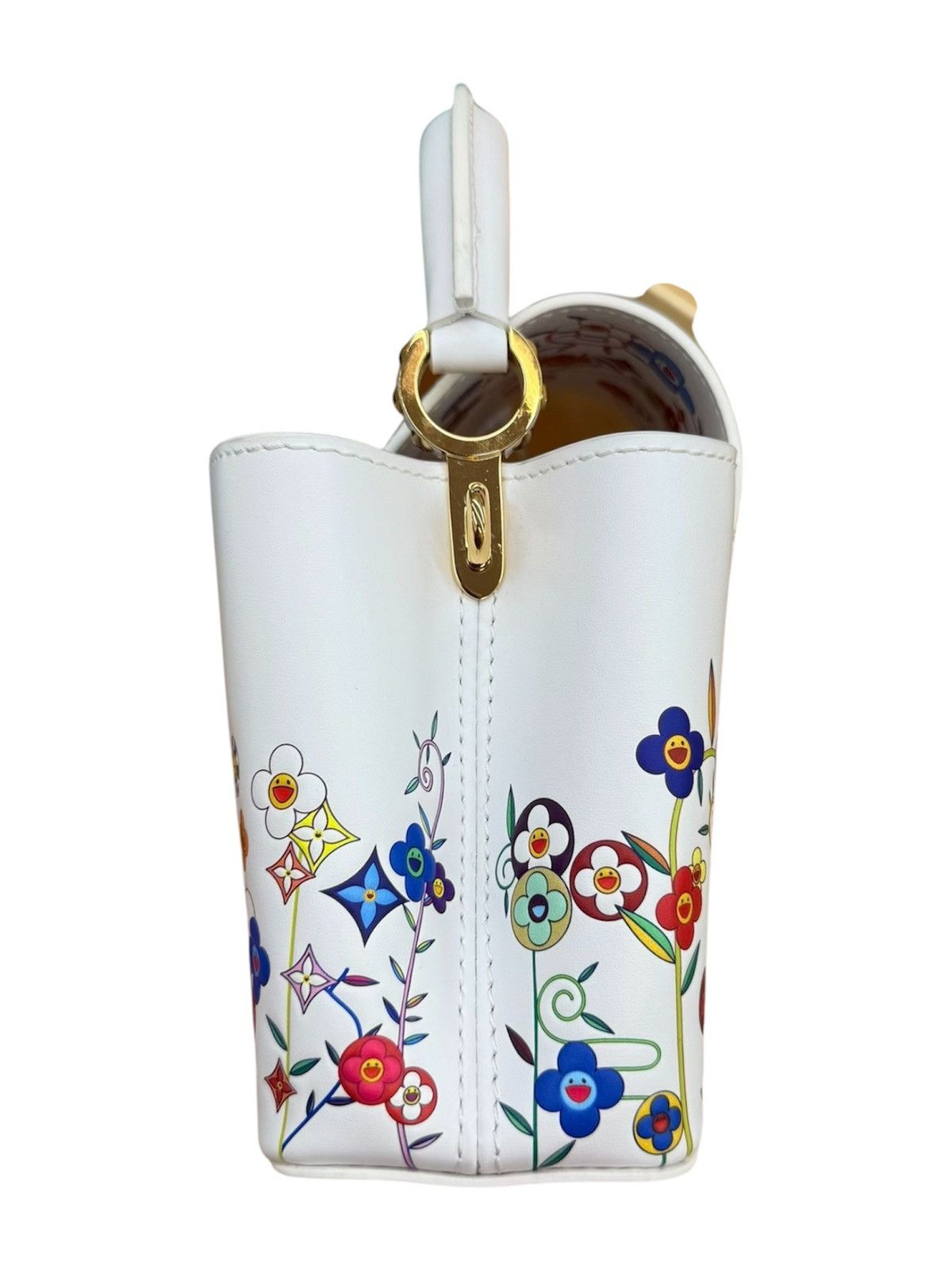Louis Vuitton × Takashi Murakami Louis Vuitton x Takashi Murakami Capucines White Leather Bag Size ONE SIZE - 3 Thumbnail