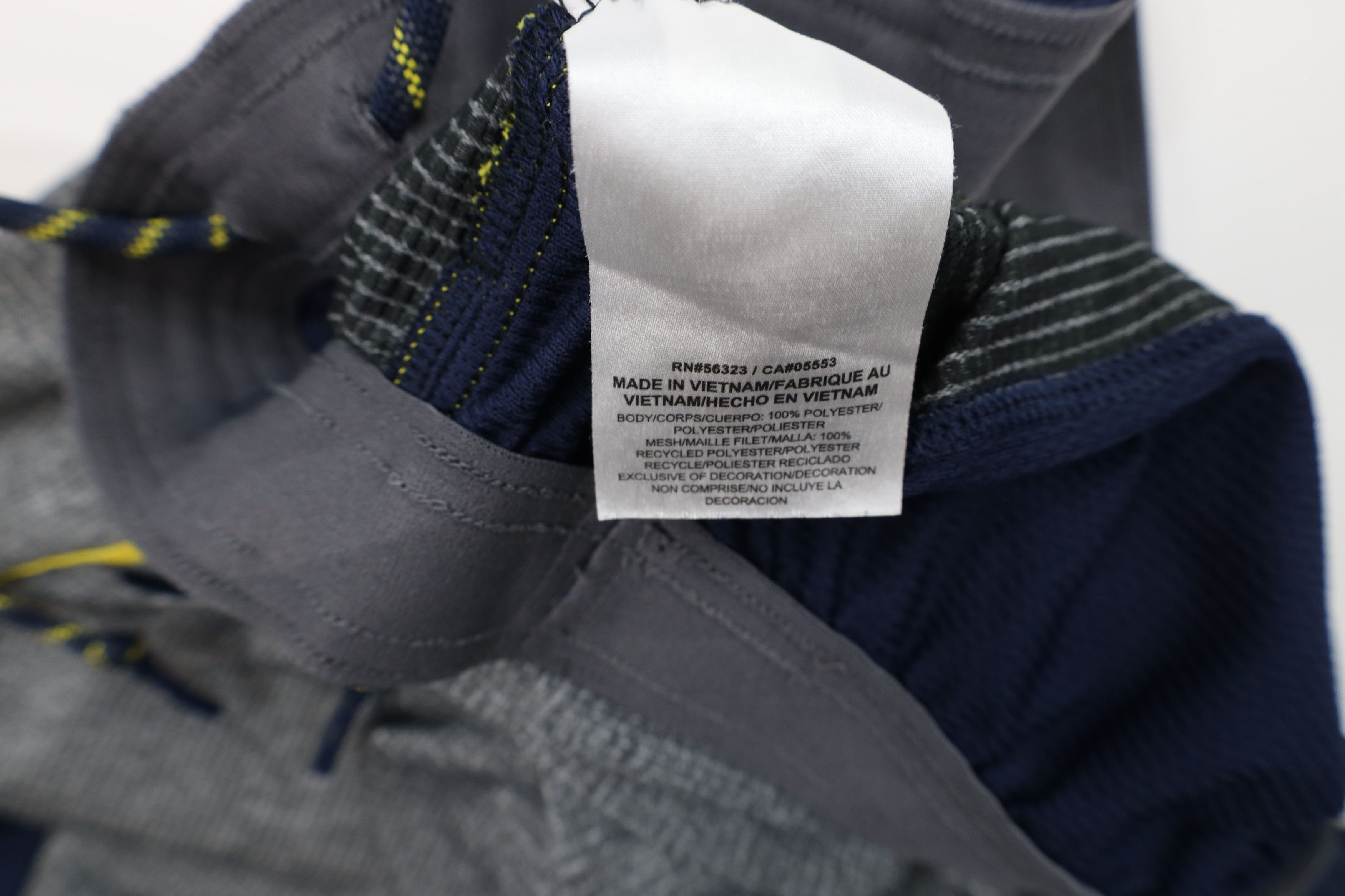 Nike Nike University of Michigan Gym Basketball Shorts Gray Blue Size US 32 / EU 48 - 9 Thumbnail