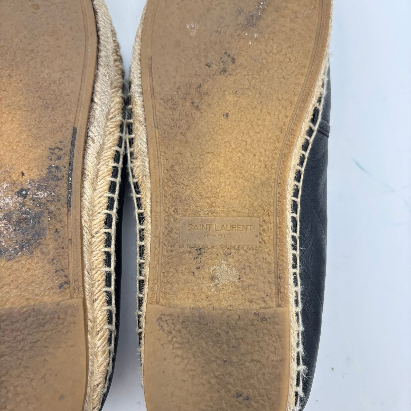 Saint Laurent Paris YSL Saint Laurent Logo Leather Espadrille Shoes Men 43 US 10 Size US 9 / IT 39 - 10 Thumbnail