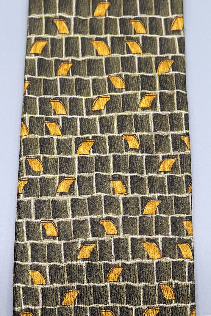 Hugo Boss Vintage Hugo Boss Italian Silk Tie – Olive Green Size ONE SIZE - 6 Thumbnail