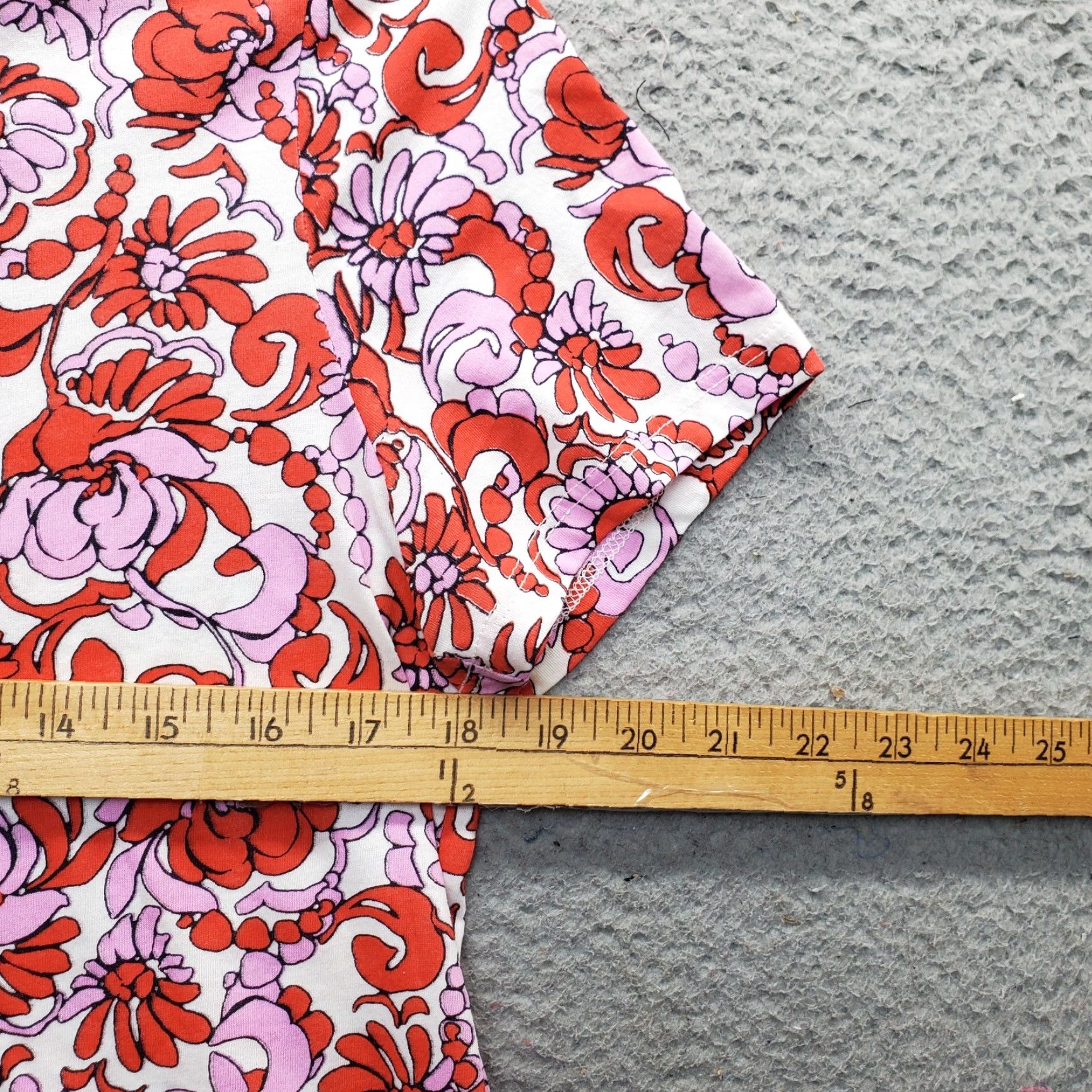 Trina Turk Trina Turk Blouse Top Women's M Floral Short Sleeve Crew Neck Multicolor Shirt Size M / US 6-8 / IT 42-44 - 4 Thumbnail