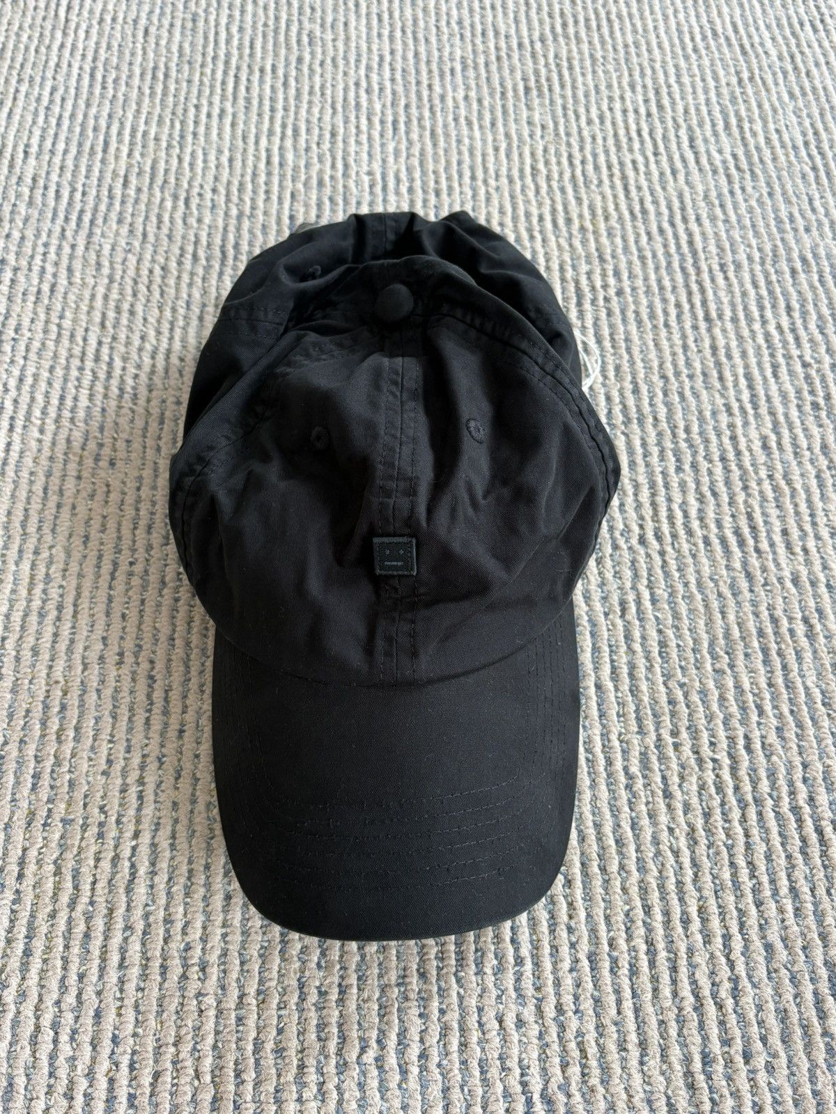 Acne Studios Black Face Logo Cap Size ONE SIZE - 1 Thumbnail