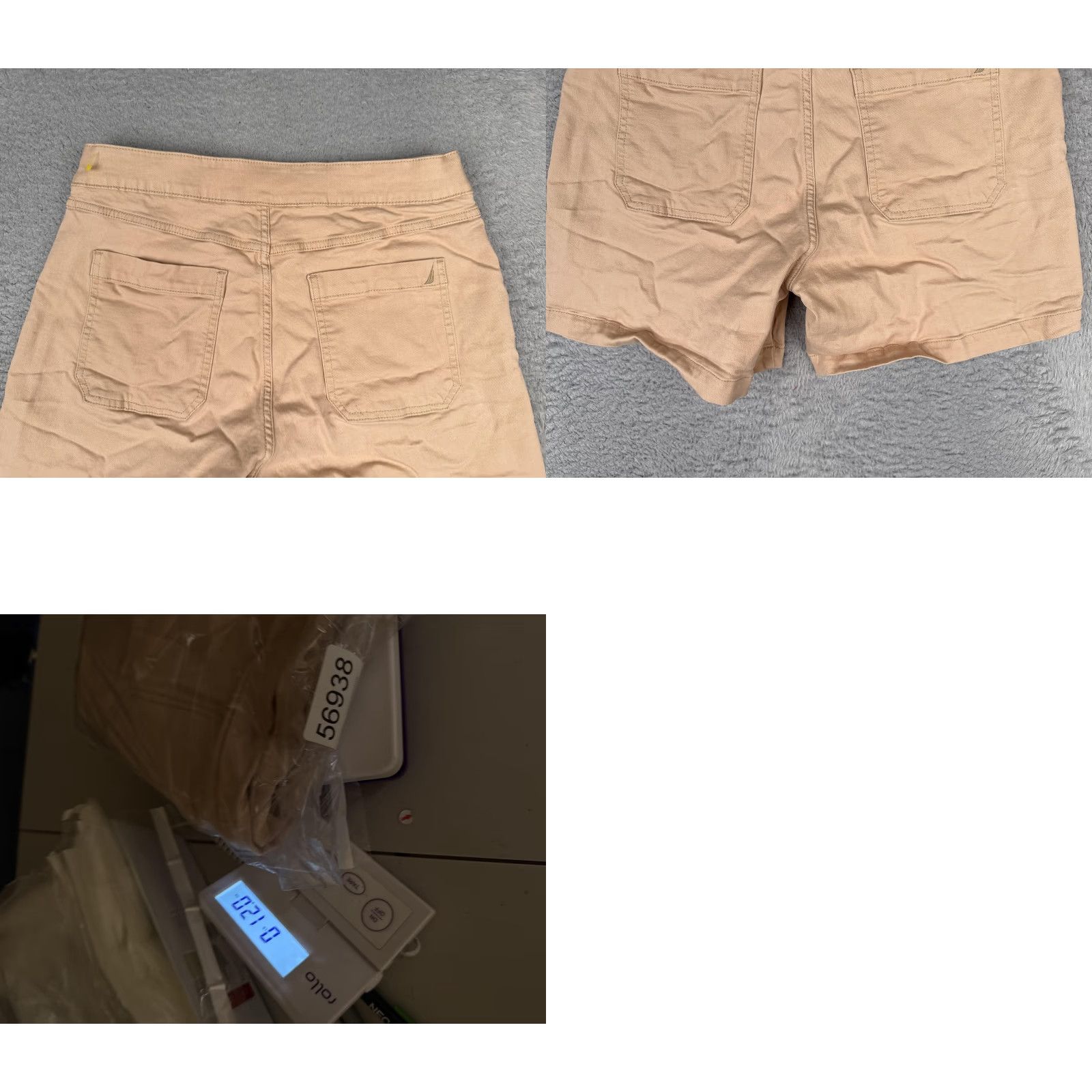 Nautica Nautica Jeans Shorts Womens Medium Beige Chino Twill Elastic Waist Summer 30x5.5 Size 32" / US 10 / IT 46 - 9 Thumbnail