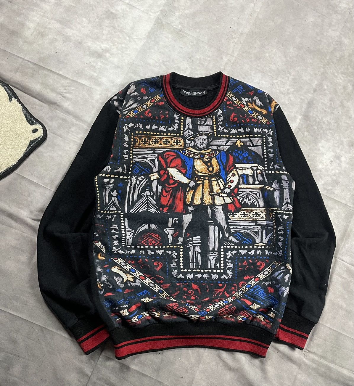 Dolce & Gabbana Rare Dolce & Gabbana “King Henry VIII” DG Mosaic Sweatshirt Size US M / EU 48-50 / 2 - 1 Thumbnail