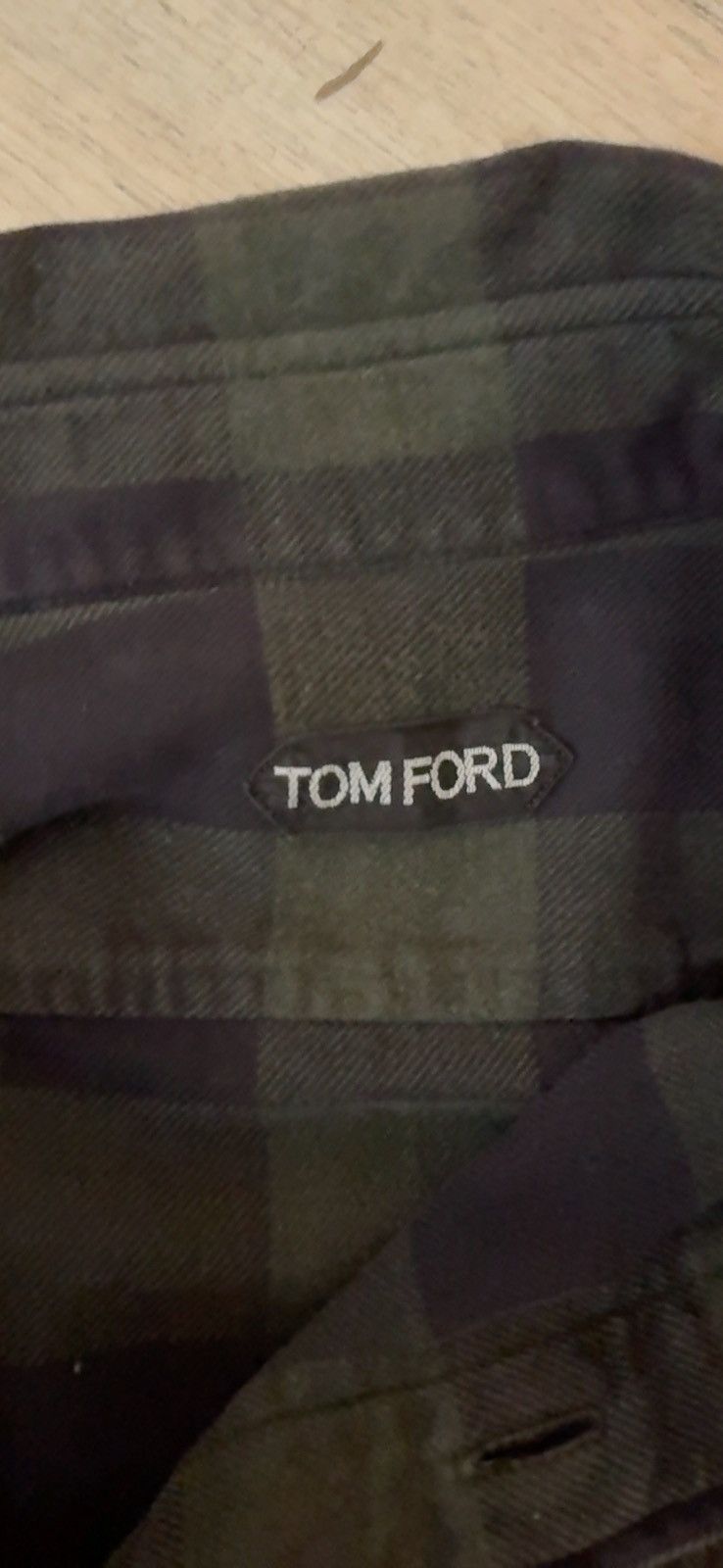 Tom Ford Tom Ford Flannel Short Size 38 Green/Navy Plaid Size US S / EU 44-46 / 1 - 7 Thumbnail