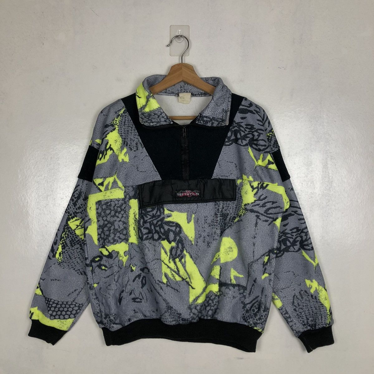 Japanese Brand VINTAGE TENTATION ANORAK FLEECE JACKET RARE DESIGN LIGHTING Size US M / EU 48-50 / 2 - 1 Thumbnail