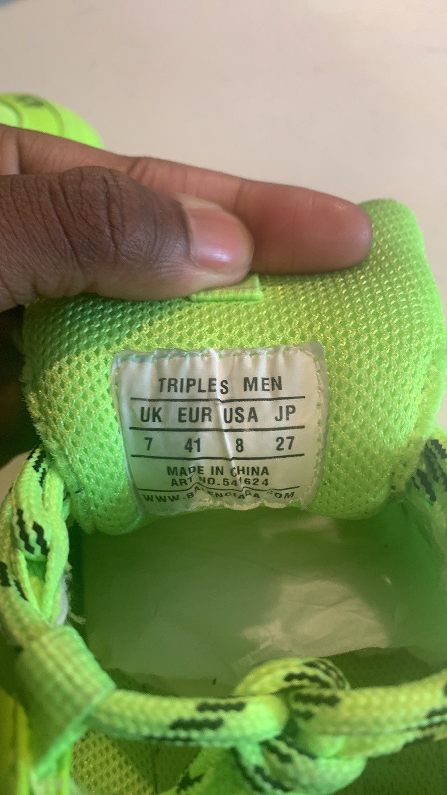 Balenciaga Triple S fluorescent green Size US 8 / EU 41 - 6 Thumbnail