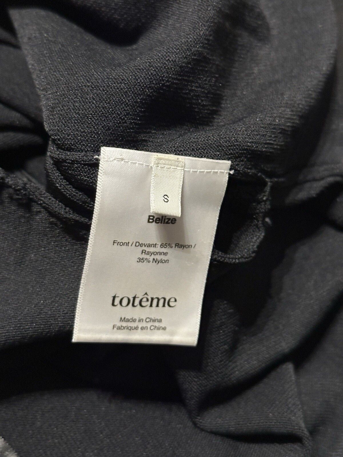 Toteme Toteme Belize Jersey Midi Knit Collared Rayon Dress Black Size S / US 4 / IT 40 - 20 Thumbnail