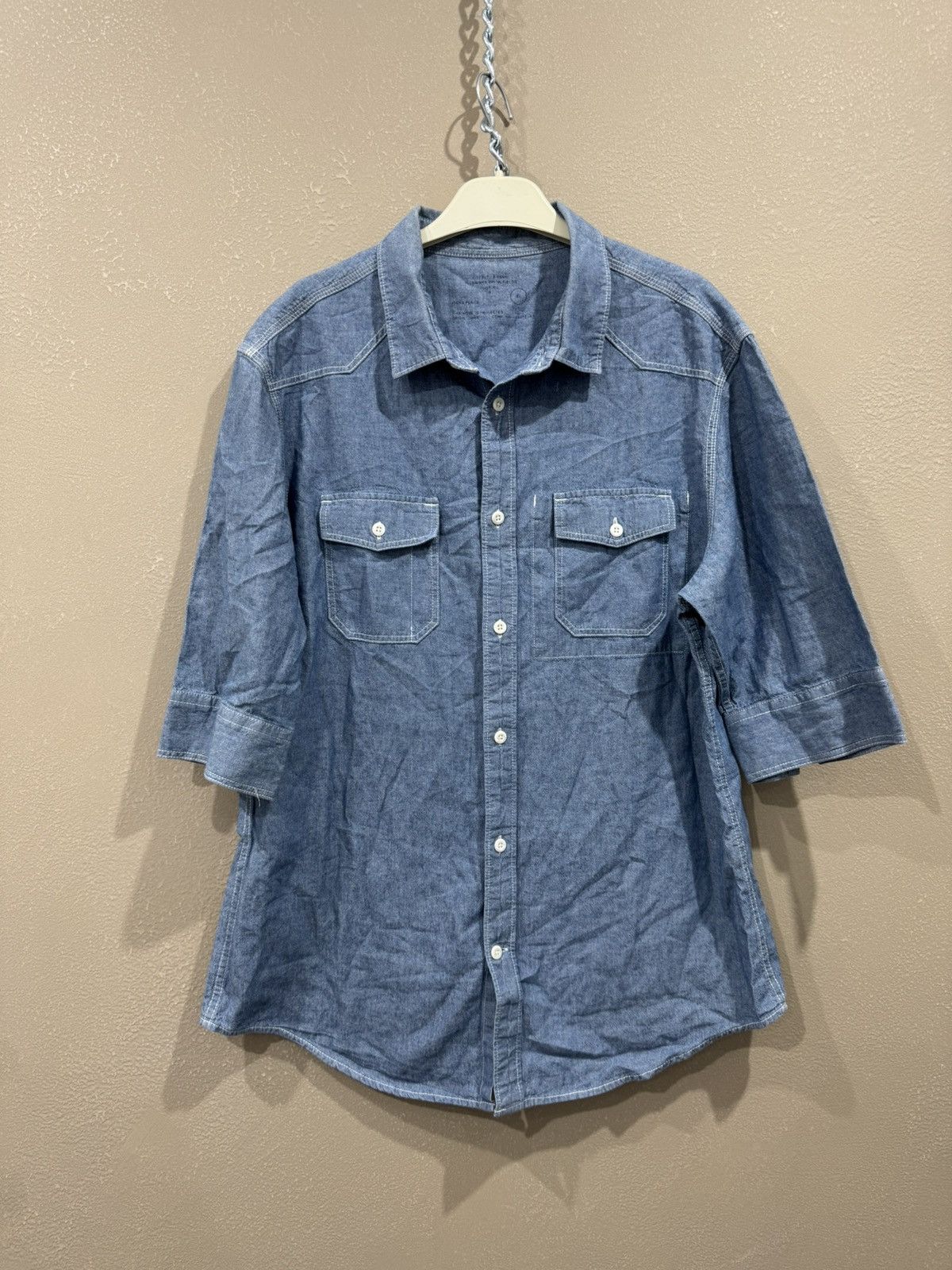Allsaints Allsaints distressed denim shirt Size US XL / EU 56 / 4 - 1 Thumbnail