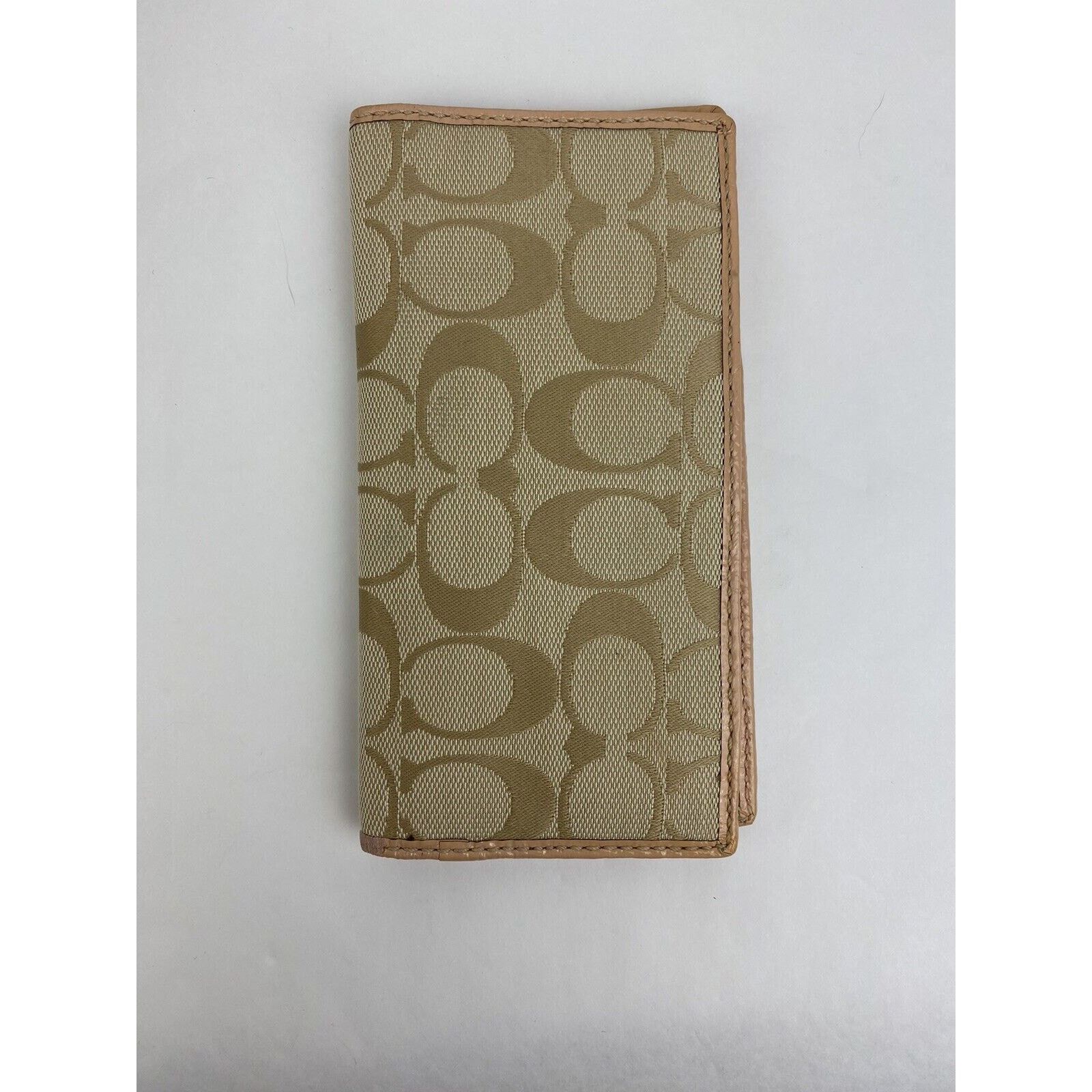 Coach Coach Turnlock Signature C Wallet Tan Pink Patent Leather Size ONE SIZE - 14 Thumbnail