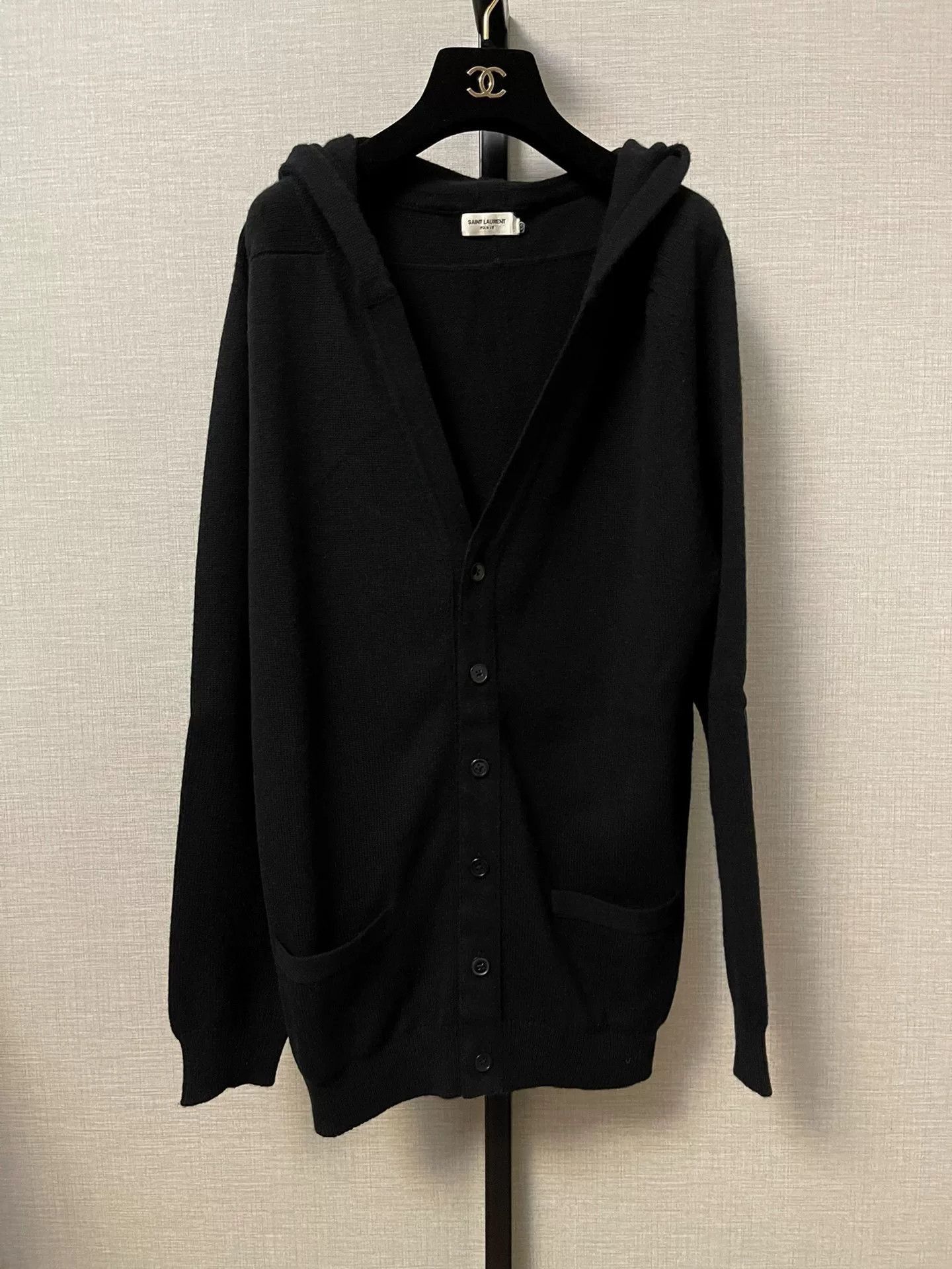 Saint Laurent Paris saint laurent oversized black hooded cardigan. Size US M / EU 48-50 / 2 - 1 Thumbnail