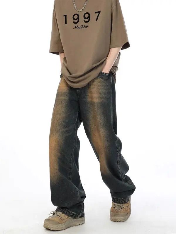 VIBE Vintage washed distressed casual jeans Size US 34 / EU 50 - 4 Thumbnail