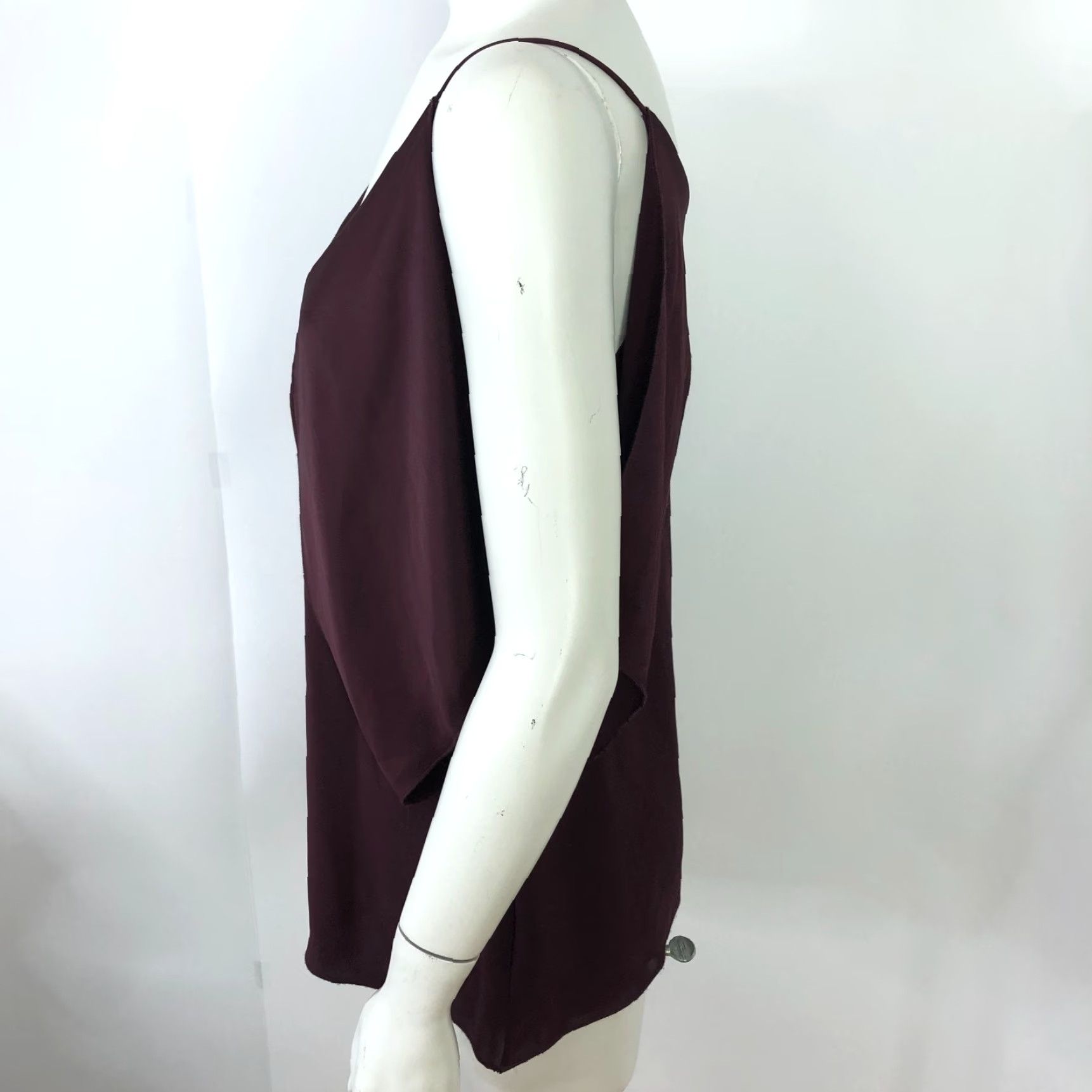 Bailey 44 Bailey 44 Blouse Shirt Womens MINT Red Layered Tiered Pullover Button V-Neck Size S / US 4 / IT 40 - 3 Thumbnail
