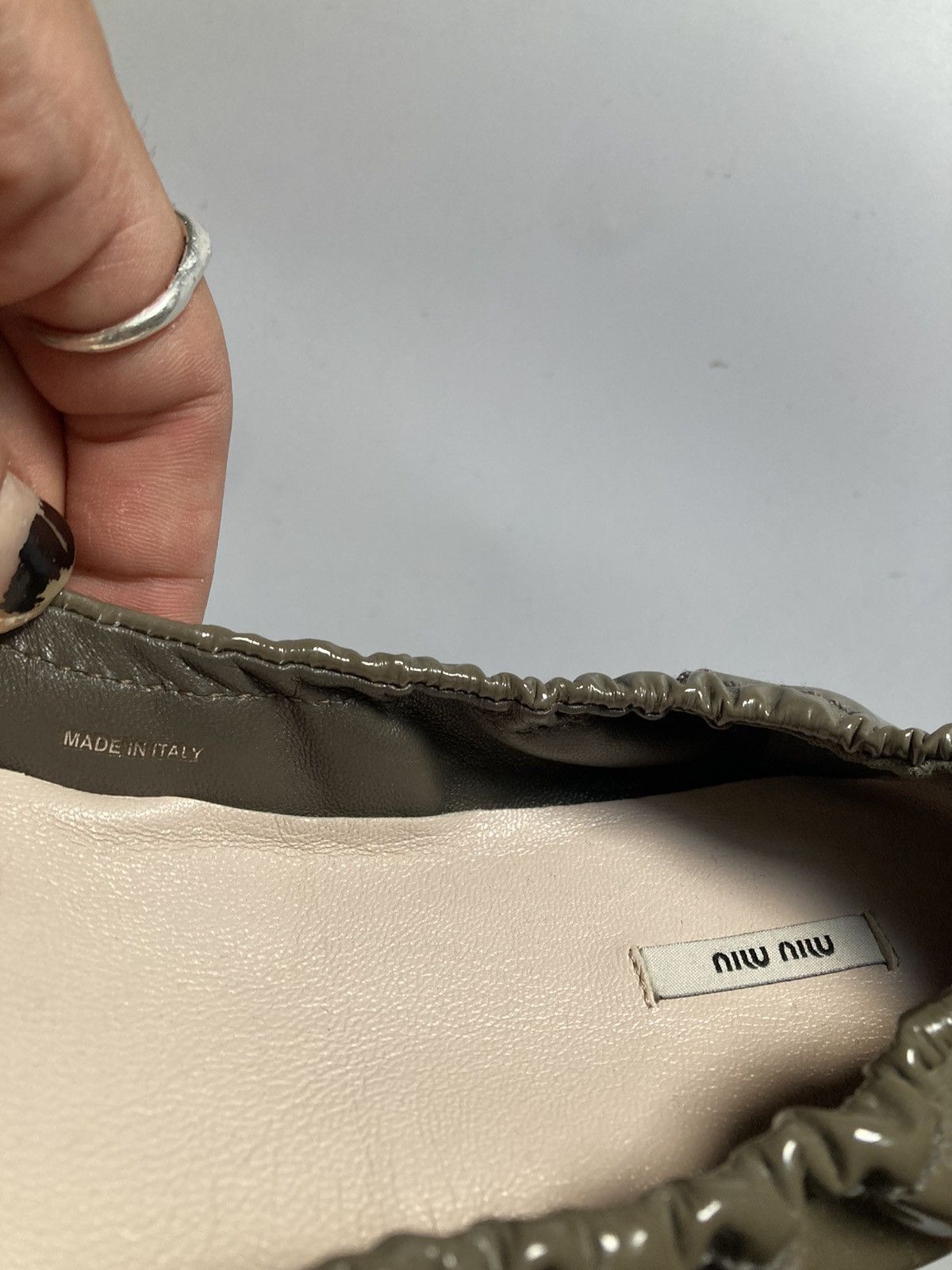 Miu Miu Miu Miu Vinyl Ballet Flats / Ballerinas Size US 8.5 / IT 38.5 - 7 Thumbnail
