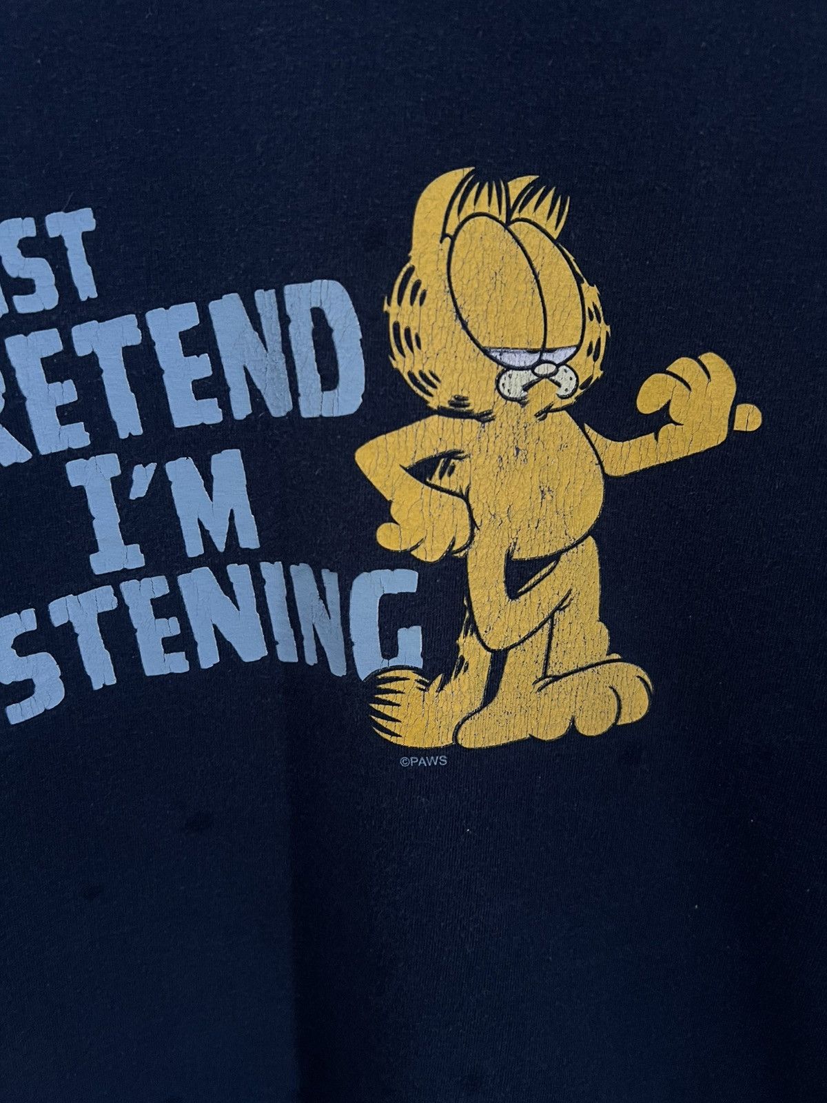 Alstyle 2000s Garfield Cat Just Pretend I’m Listening PAWS Tee Size US XL / EU 56 / 4 - 3 Thumbnail
