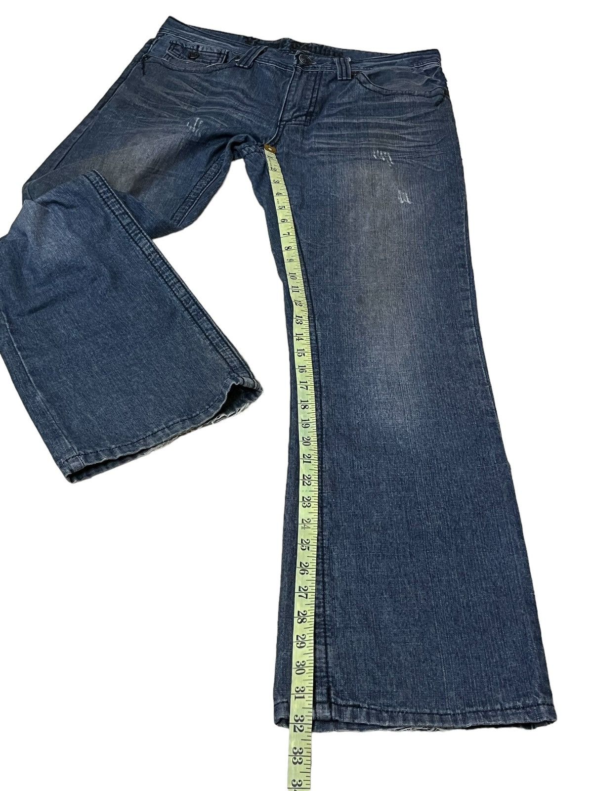 Japanese Brand JAPANESE EXTREME COUTURE INSPIRED CHROME HEART FLARED JEANS Size US 34 / EU 50 - 19 Thumbnail