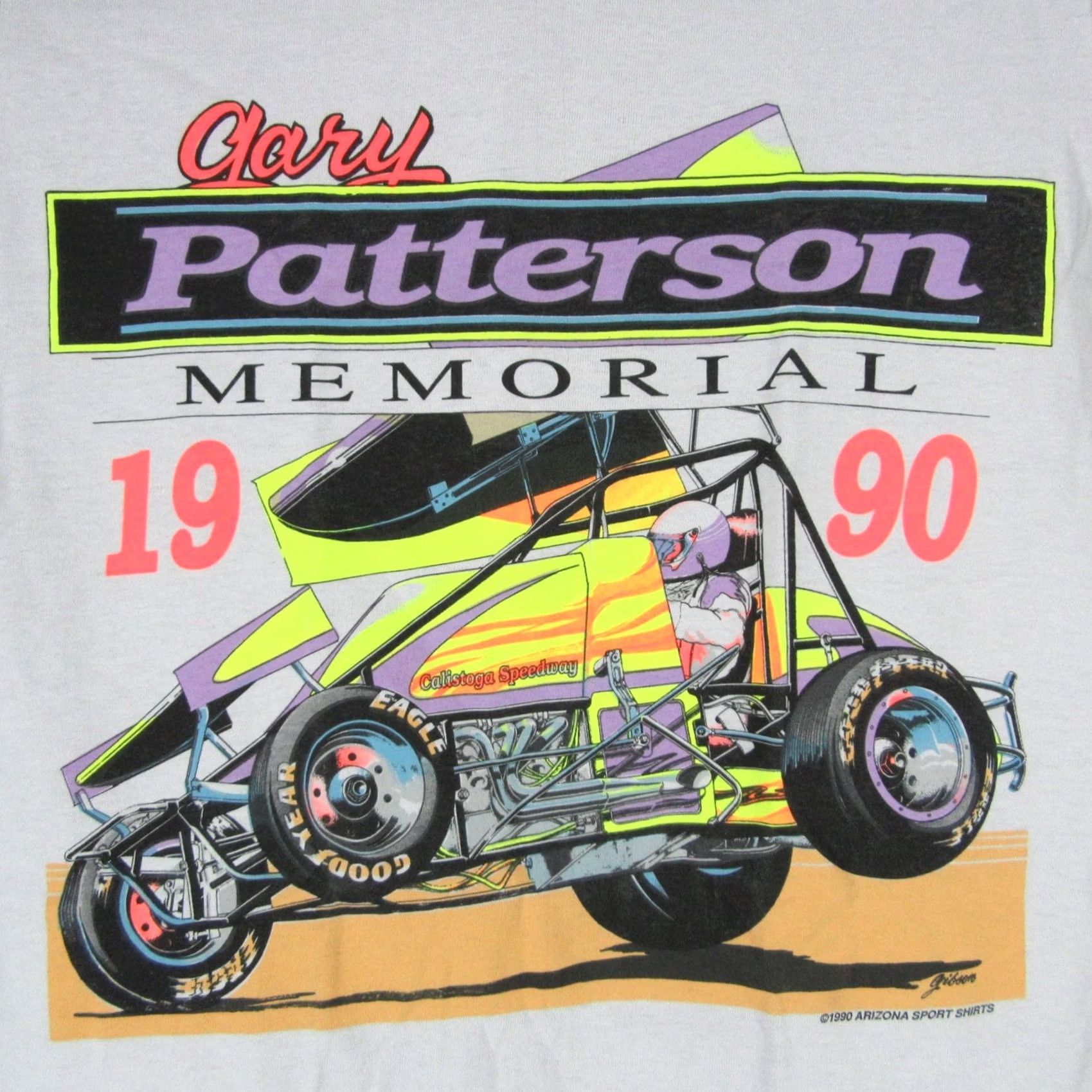 Vintage VINTAGE 80s 90s GARY PATTERSON NARC SPRINT CAR RACING T-Shirt M Gray Stedman Mens Size US M / EU 48-50 / 2 - 6 Thumbnail