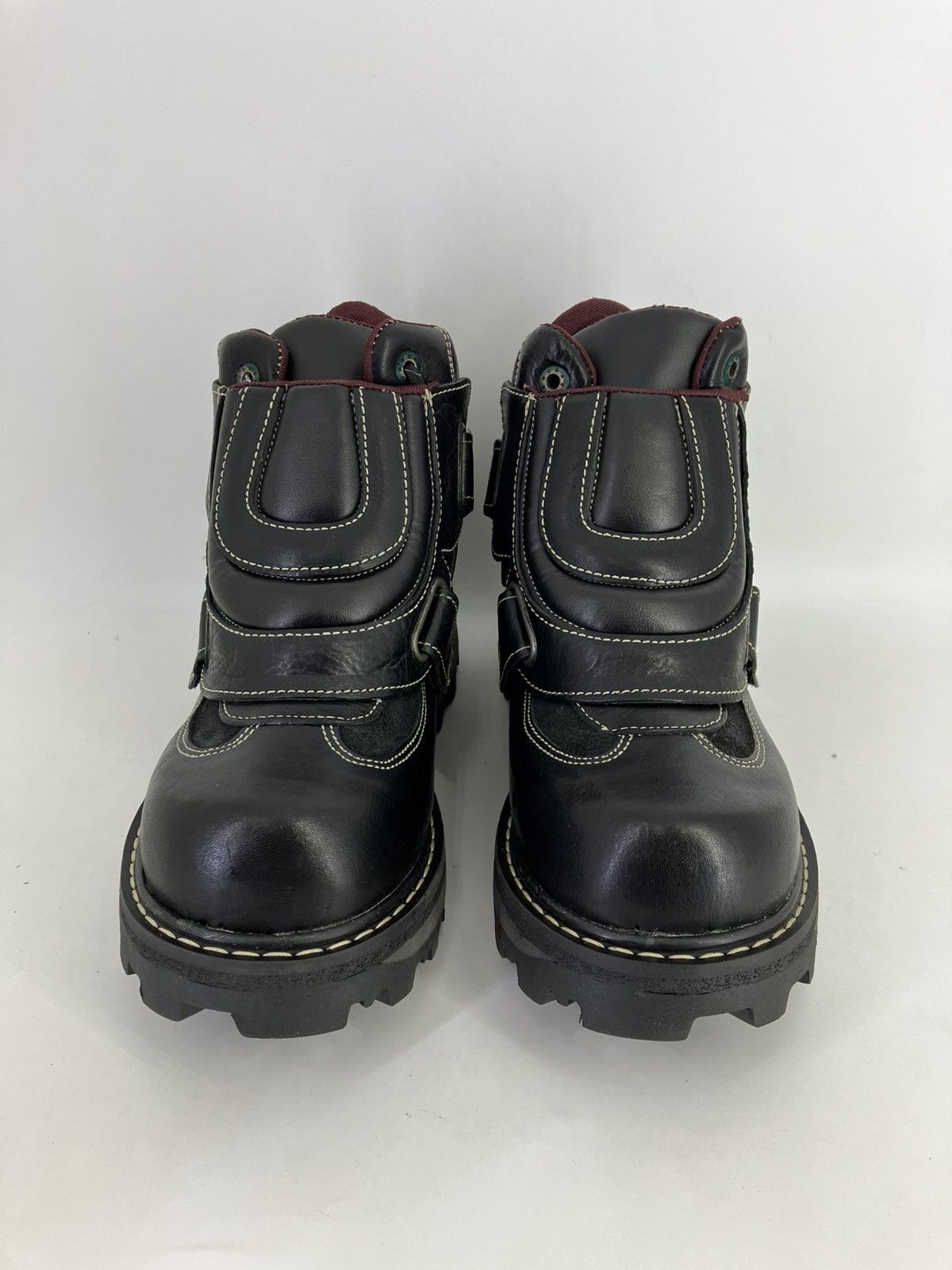 Vintage Genuine black leather chunky platform men boots FAT 90s00s Size US 7 / EU 40 - 4 Thumbnail