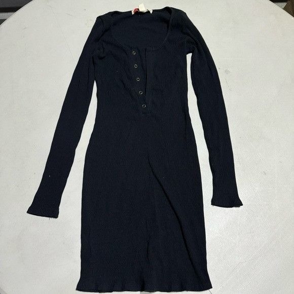 Free People NEW FREE PEOPLE BEACH LONG SLEEVE BLACK DRESS SZ MEDIUM M Size M / US 6-8 / IT 42-44 - 1 Thumbnail