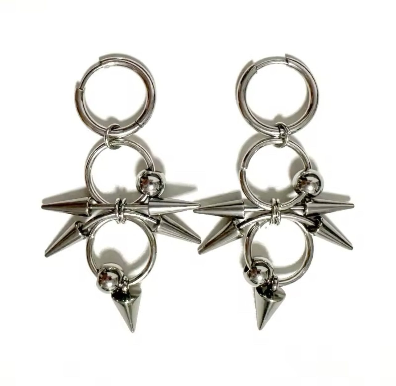 Jewelry Goth Jewelry Rivet Nail Earrings Size ONE SIZE - 2 Thumbnail