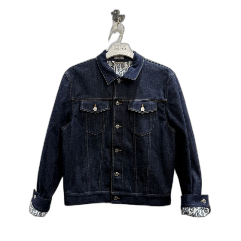 Dior Dior Oblique Logo Denim Jacket Outerwear Size US L / EU 52-54 / 3 - 1 Thumbnail
