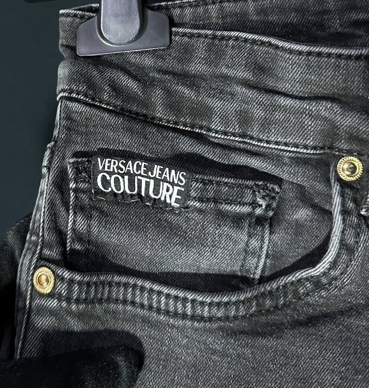 Versace × Versace Jeans Couture Versace Jeans Couture Logo Patch Slim Jeans denim black Size US 30 / EU 46 - 3 Thumbnail