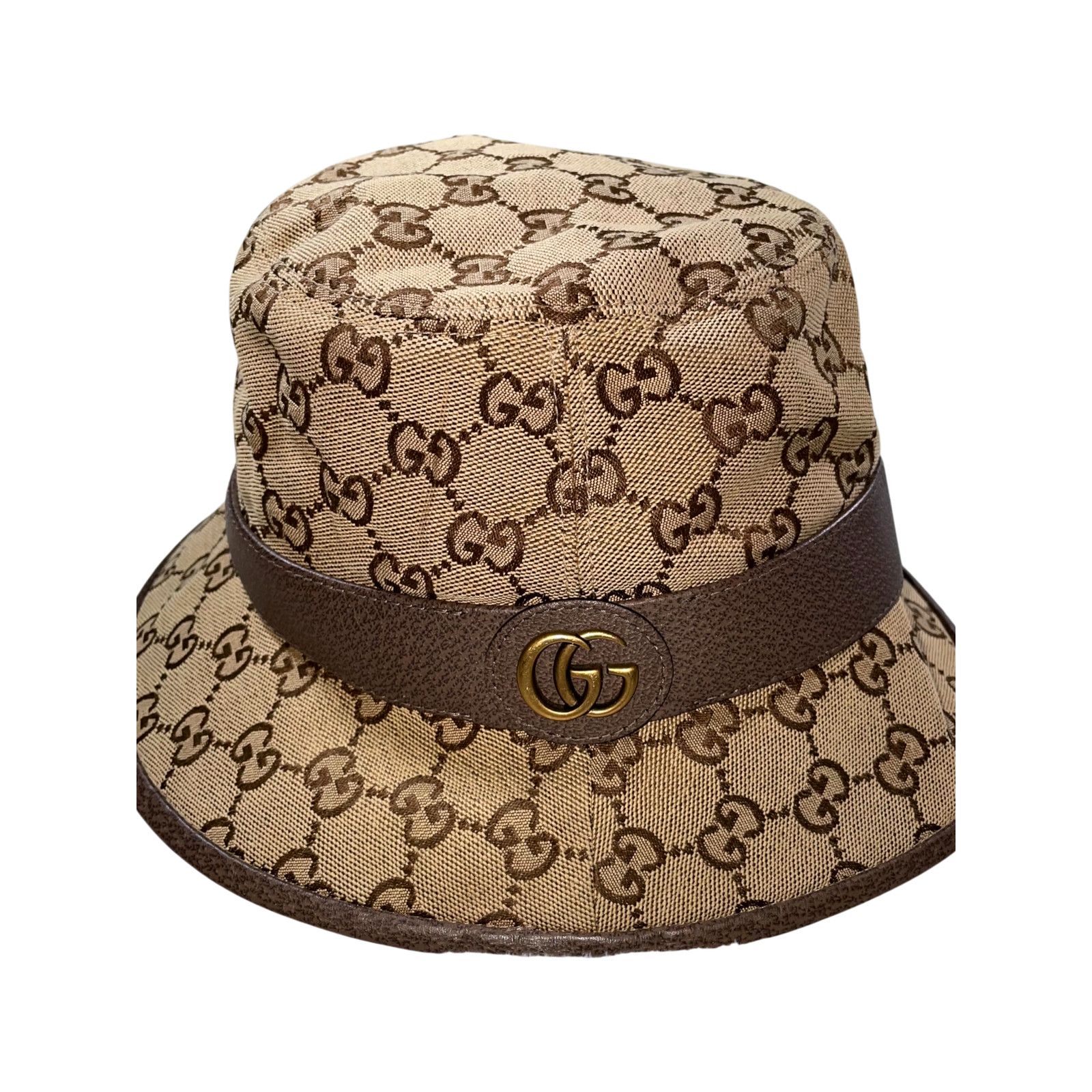 Gucci Gucci Monogram Beige & Brown Bucket Hat Size ONE SIZE - 1 Thumbnail