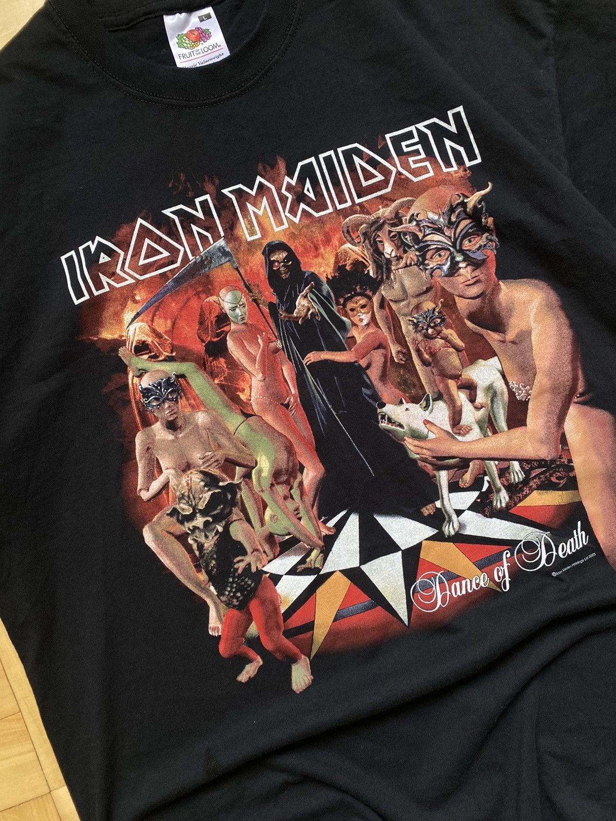Band Tees × Vintage Vintage 2003 Iron Maiden Dance of Death Black Rock T-shirt Size US XL / EU 56 / 4 - 3 Thumbnail