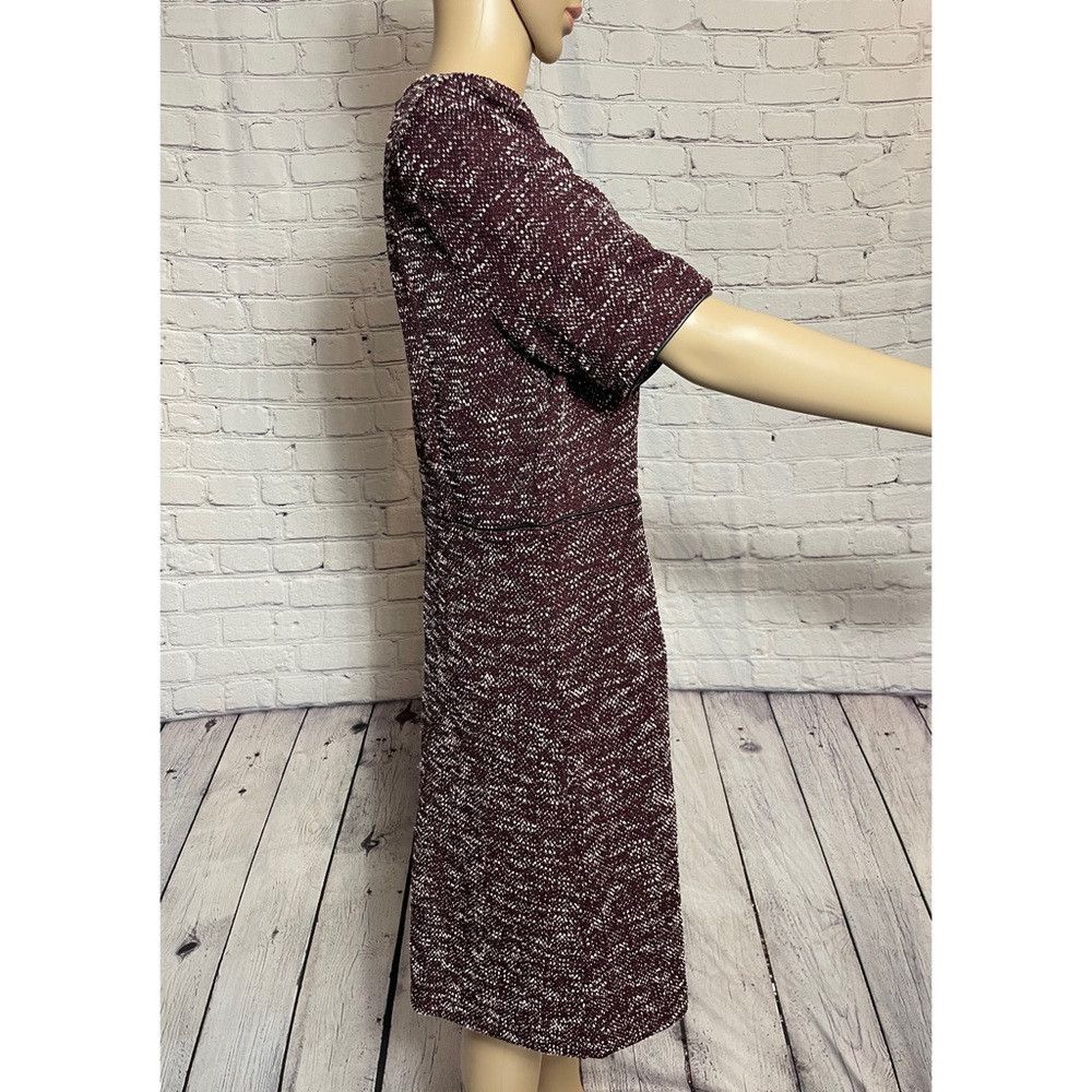 Ann Taylor New Ann Taylor Puff Sleeve V-Neck Purple Dress Size 10 Size L / US 10 / IT 46 - 4 Thumbnail