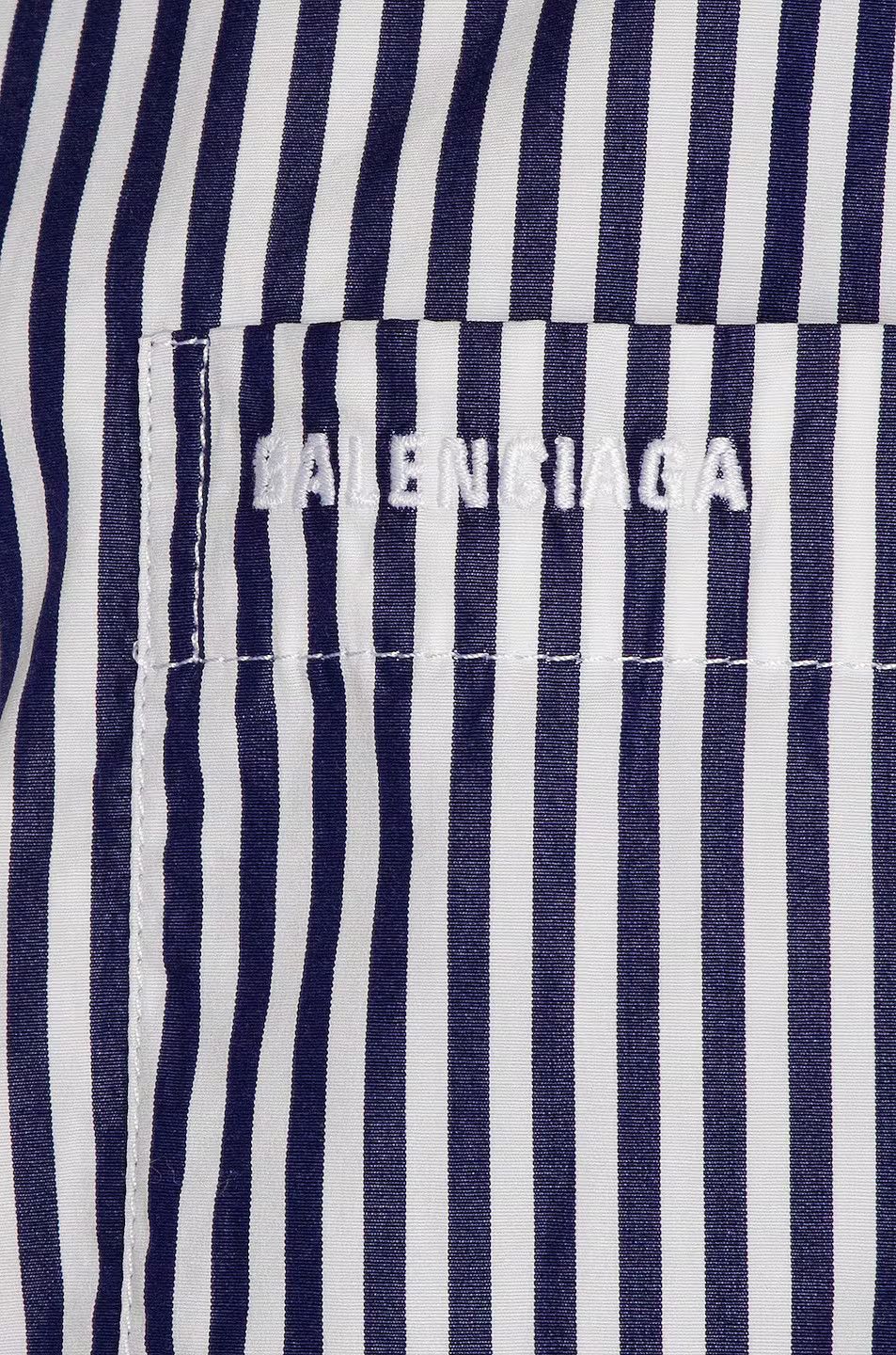 Balenciaga o1la1rc1a1024 Twisted Shirt in Navy/White Size XL / US 12-14 / IT 48-50 - 5 Thumbnail