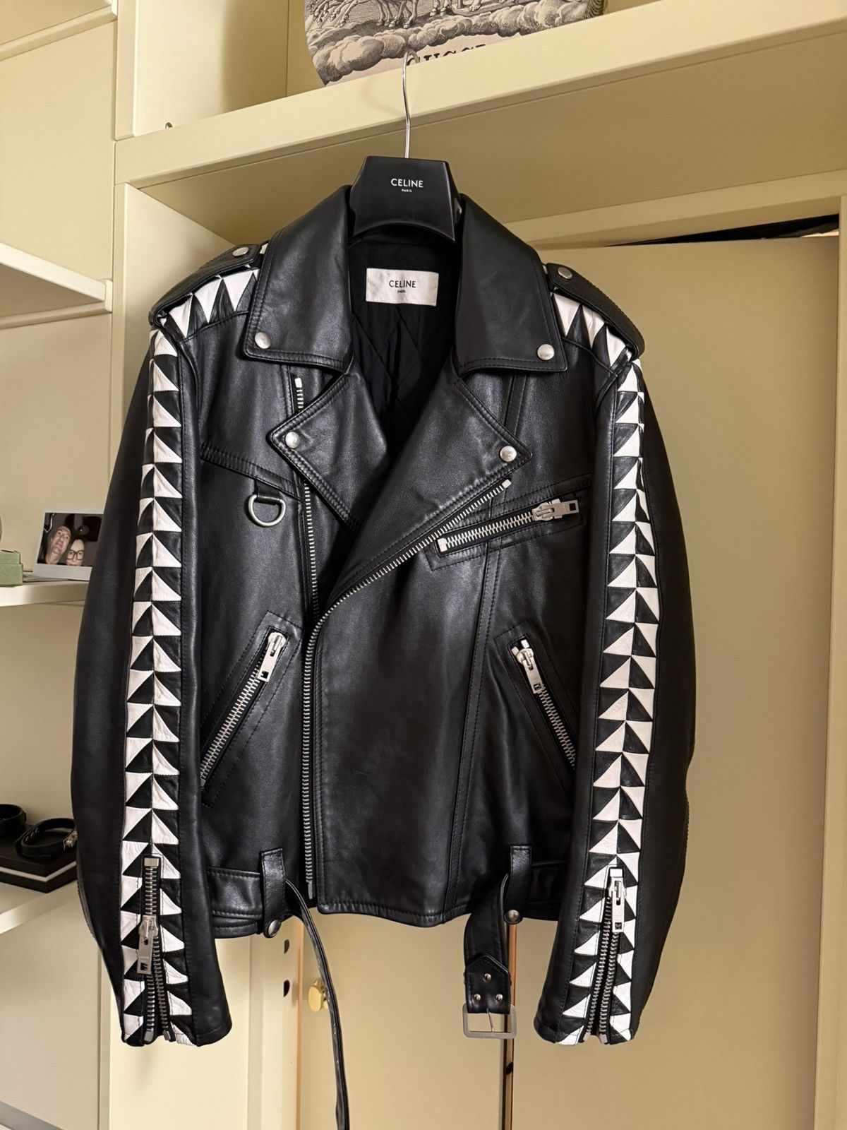 Celine Celine by Hedi SLimane leather jacket. D ring runway SS22 Size US M / EU 48-50 / 2 - 13 Thumbnail