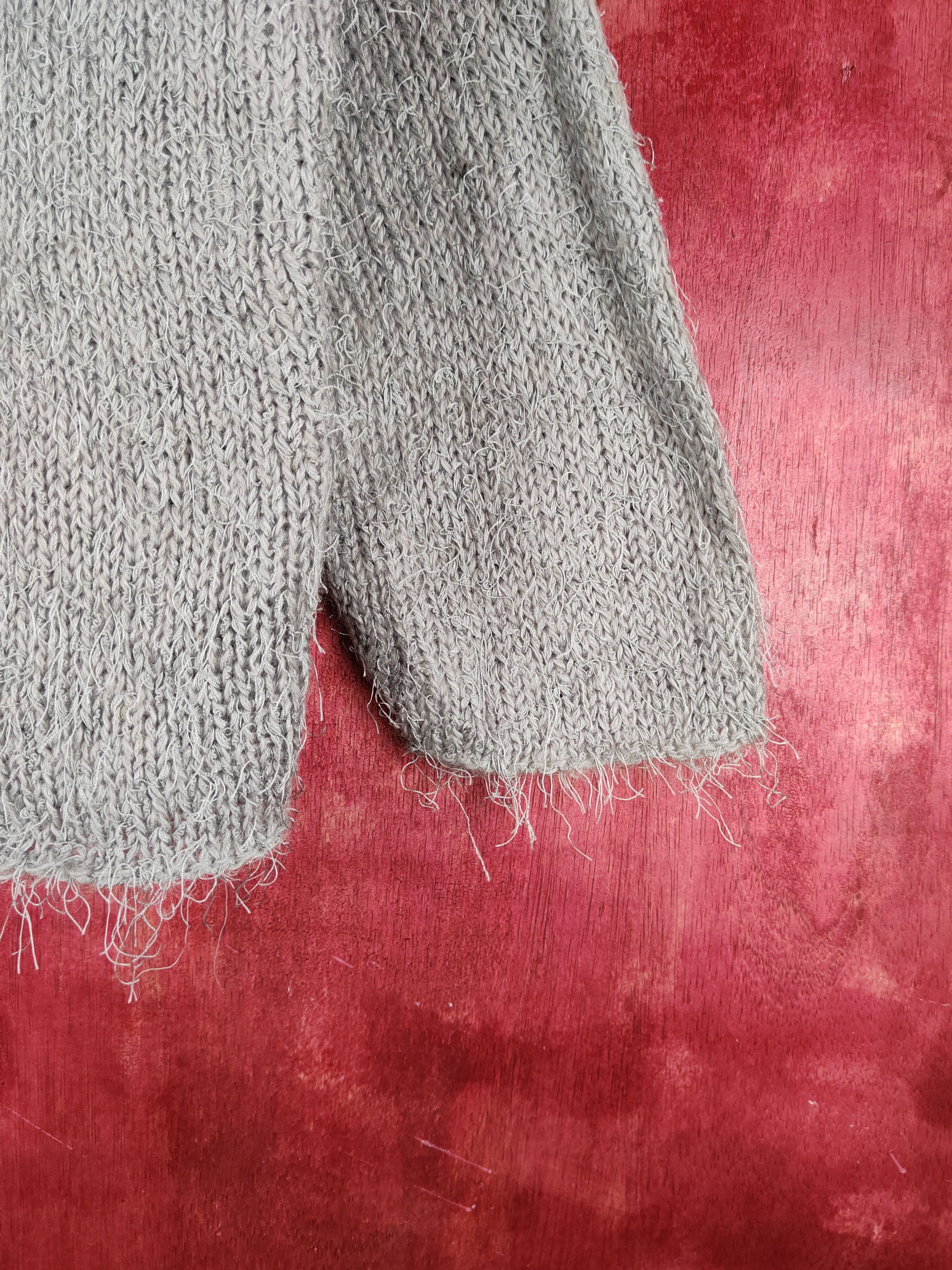 Japanese Brand × Vintage Japanese Brand Gray Shag Shaggy Fur Mohair Knitwear #S1914 Size M / US 6-8 / IT 42-44 - 6 Thumbnail