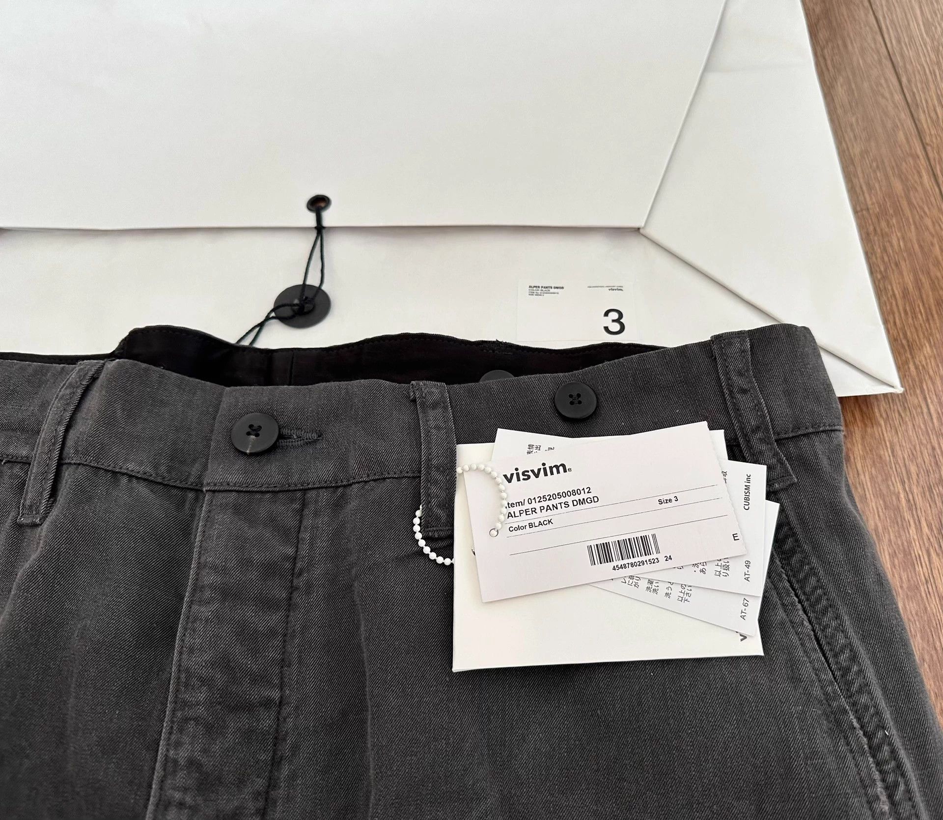 Visvim VISVIM 25AW ALPER PANTS DMGD Wool Linen Wsh Blk 3 Size US 33 - 3 Thumbnail