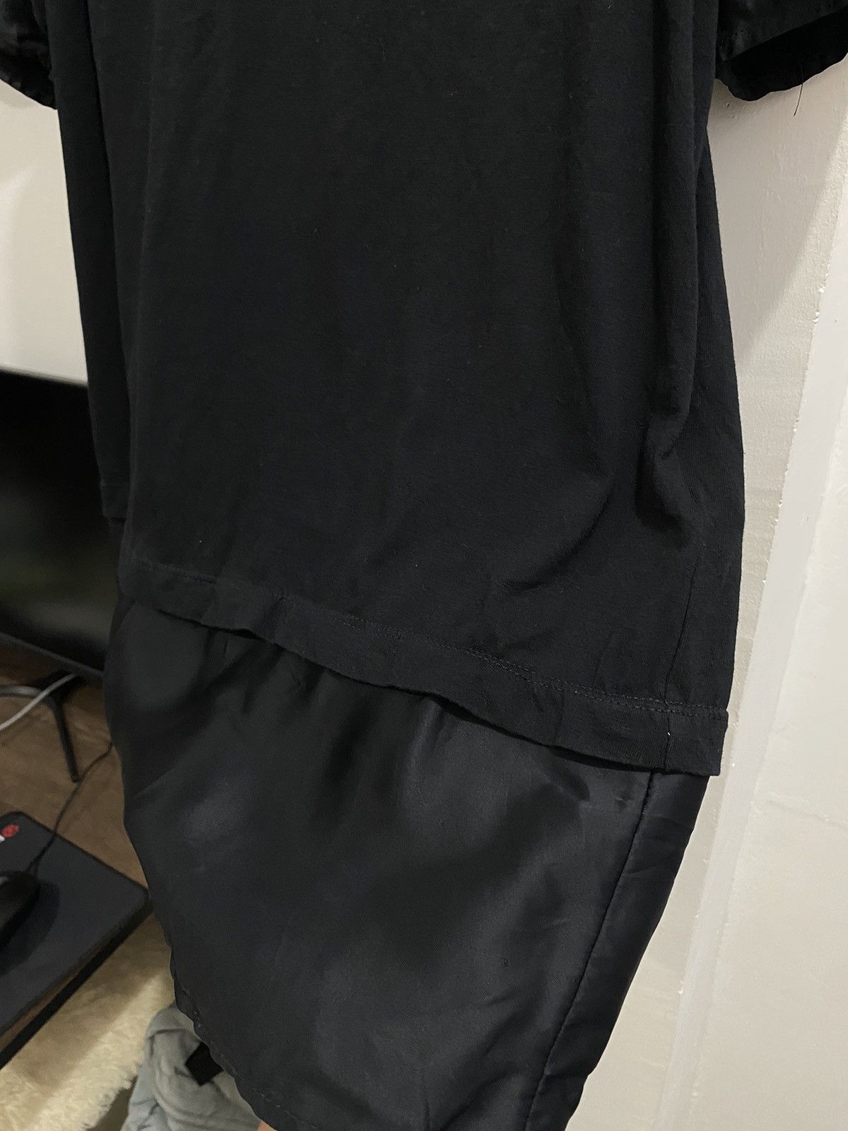 Maison Margiela MAISON MARGIELA BLACK SATIN SPLICED SHIRT Size S / US 4 / IT 40 - 4 Thumbnail